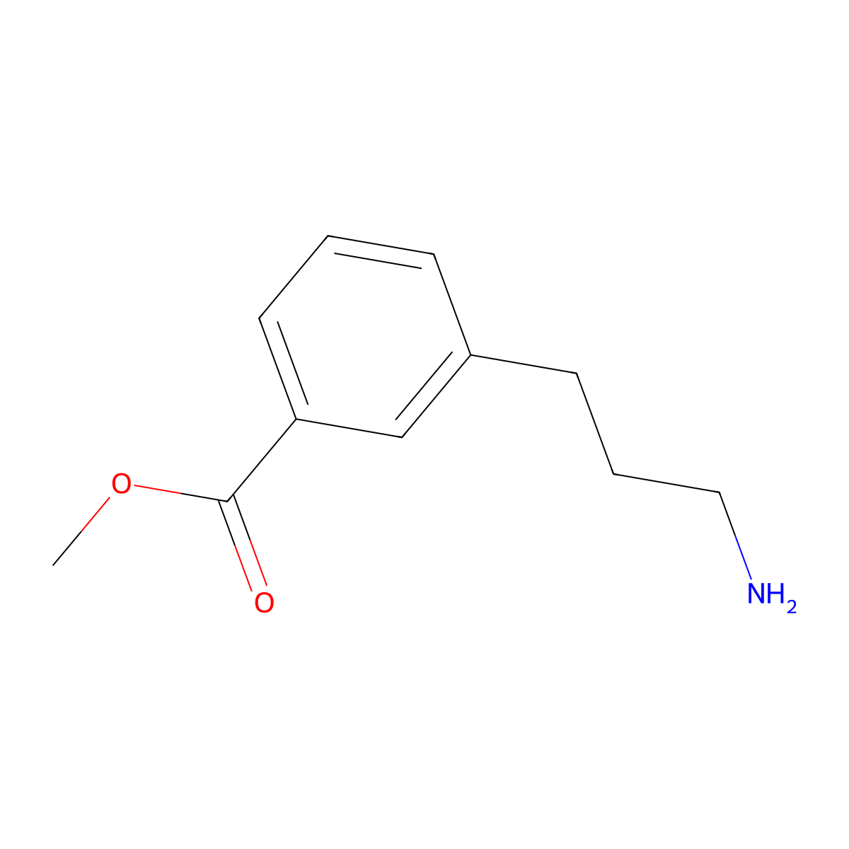 Methyl 3-(3-aminopropyl)benzoate molecular structure, CAS 259818-88-7