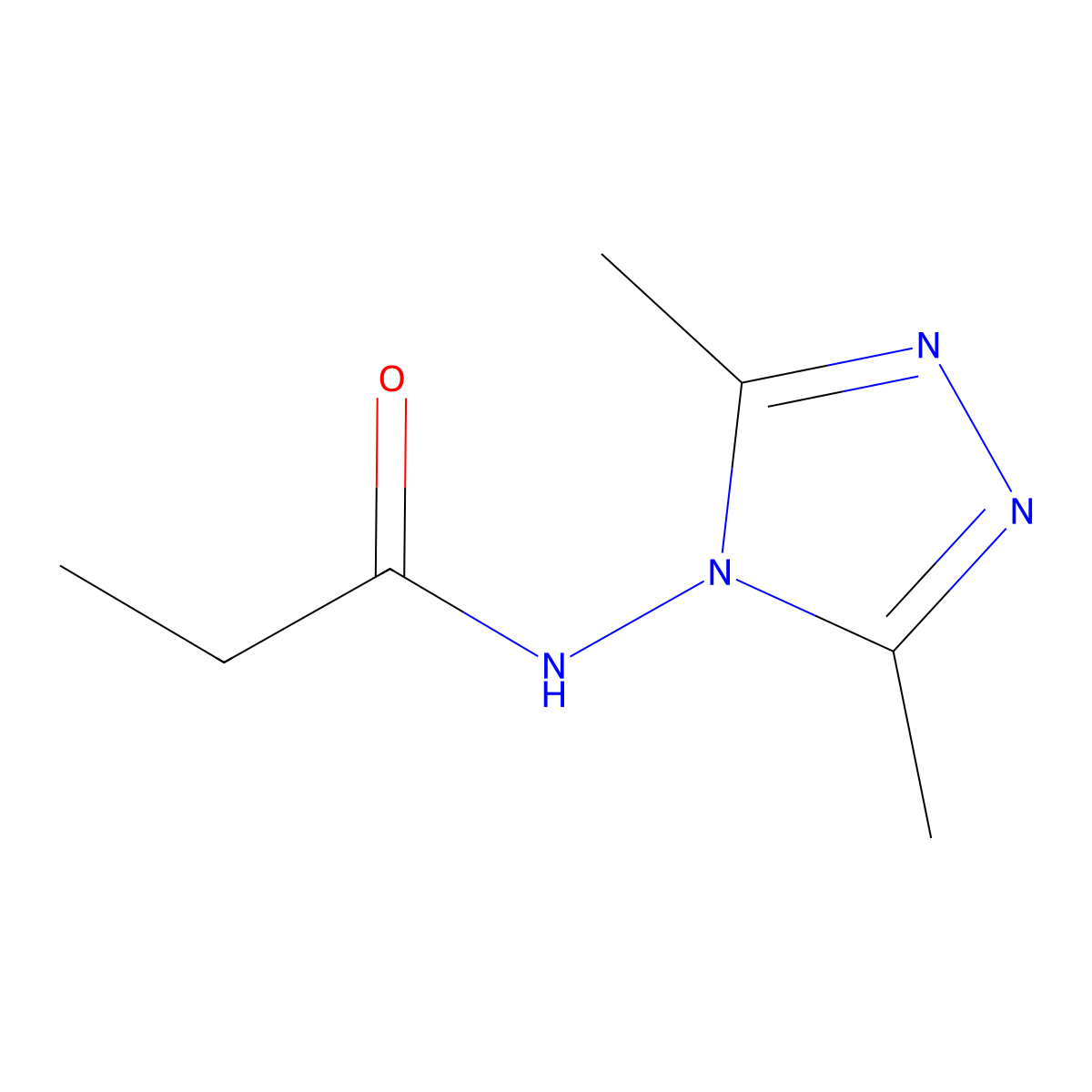 N-(3,5-dimethyl-1,2,4-triazol-4-yl)propanamide molecular structure, CAS 259824-25-4