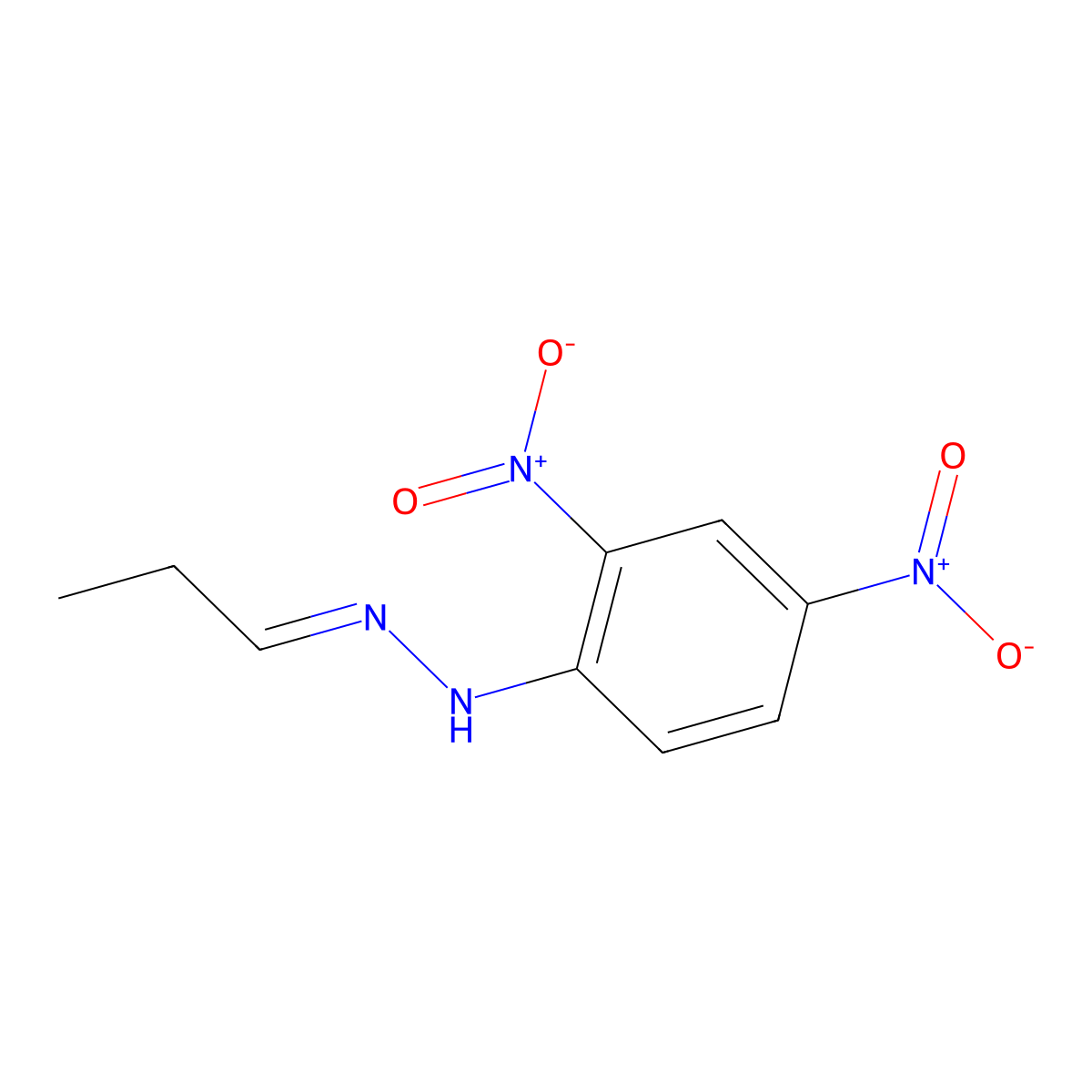 Propionaldehyde 2,4-Dinitrophenylhydrazone molecular structure, CAS 259824-53-8