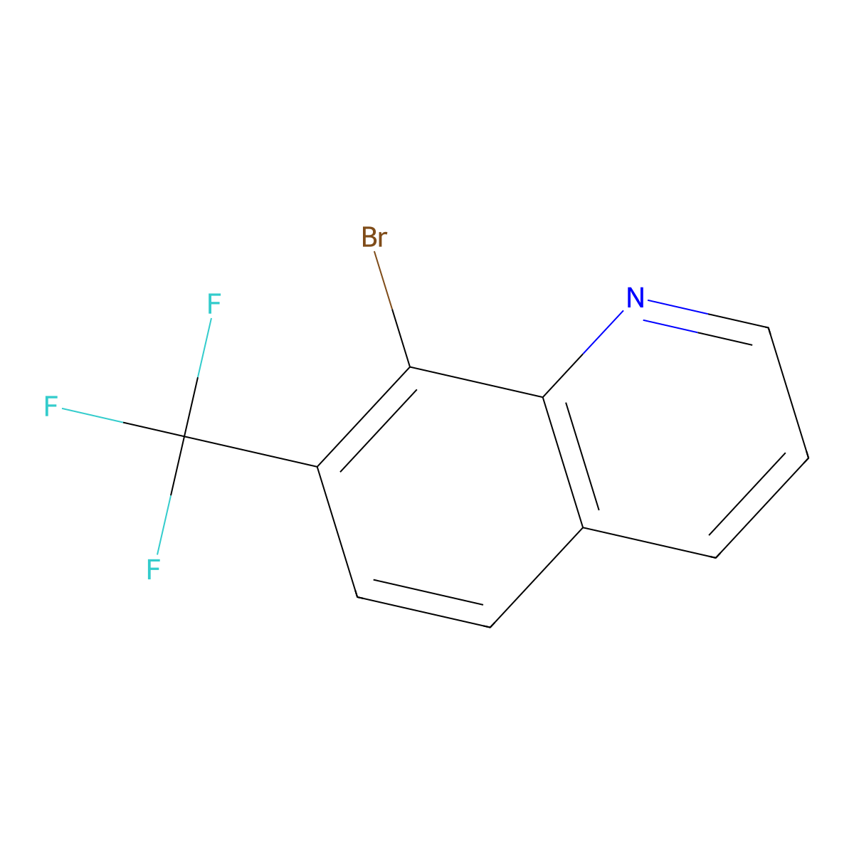 8-Bromo-7-(trifluoromethyl)quinoline molecular structure, CAS 2598264-93-6