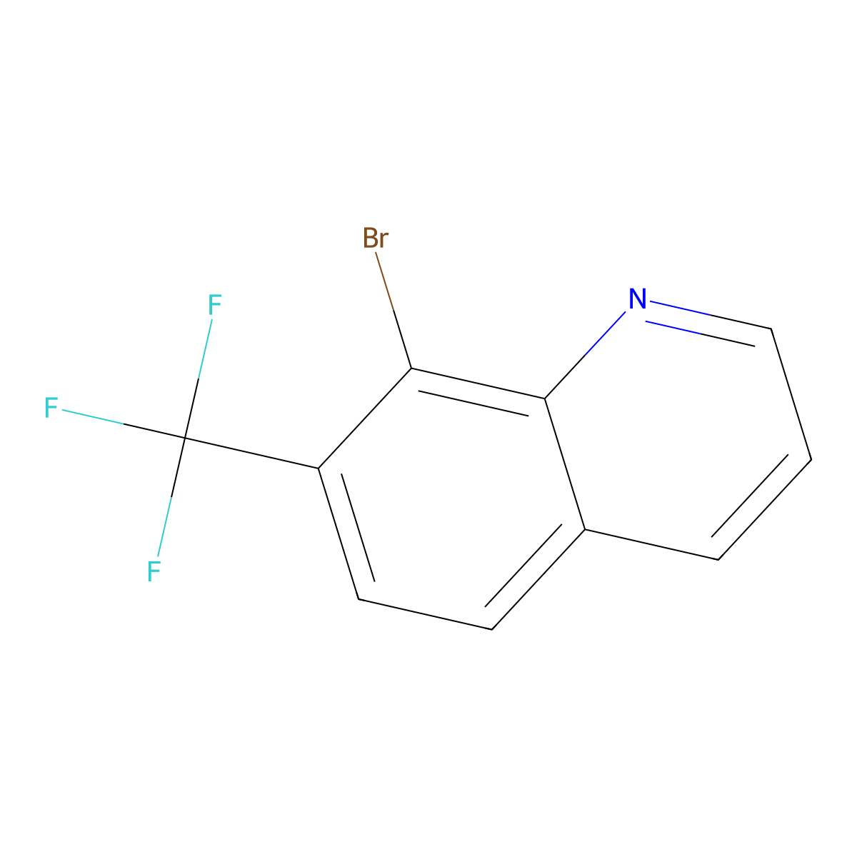 8-Bromo-7-(trifluoromethyl)quinoline molecular structure, CAS 2598264-93-6