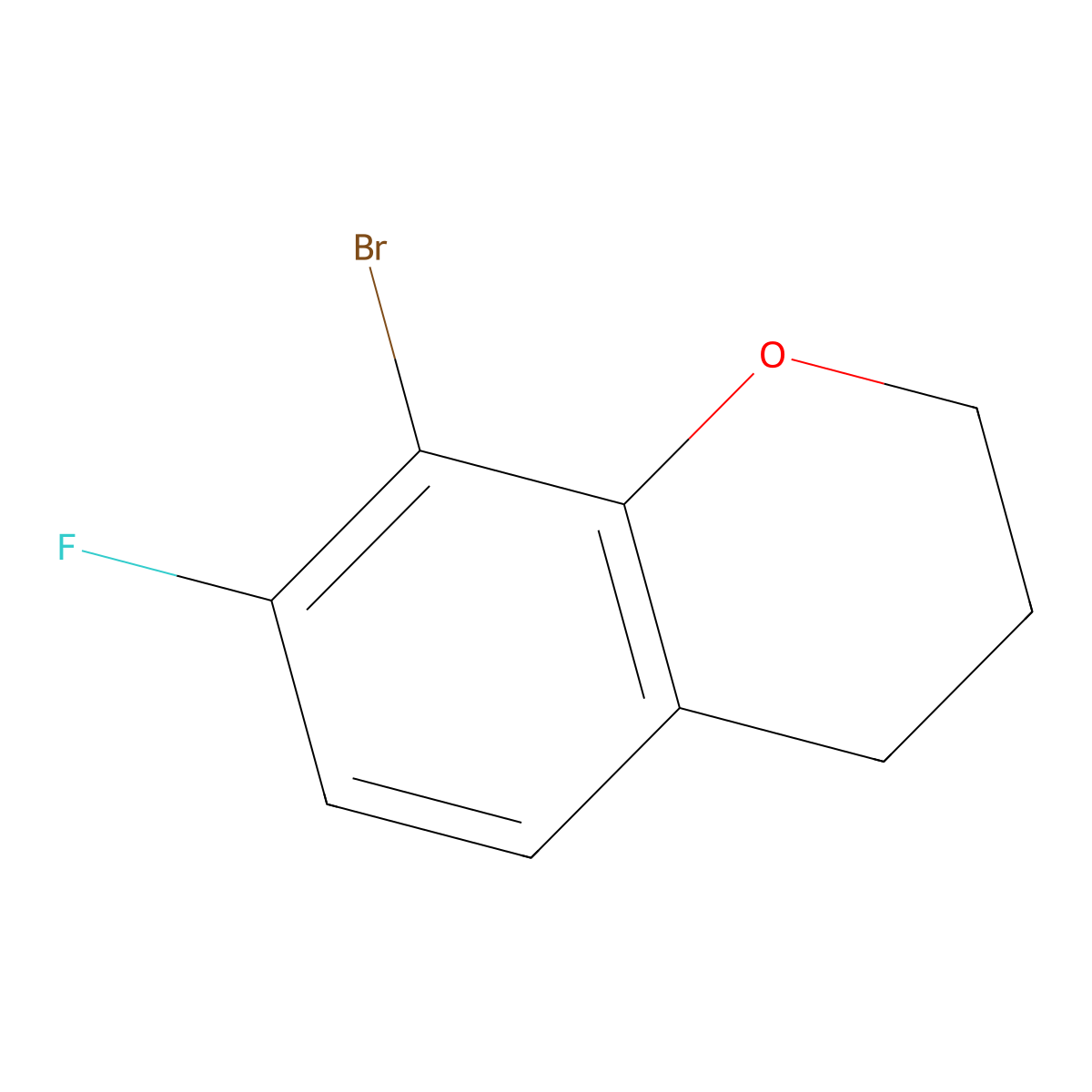 8-Bromo-7-fluorochroman molecular structure, CAS 2598265-37-1