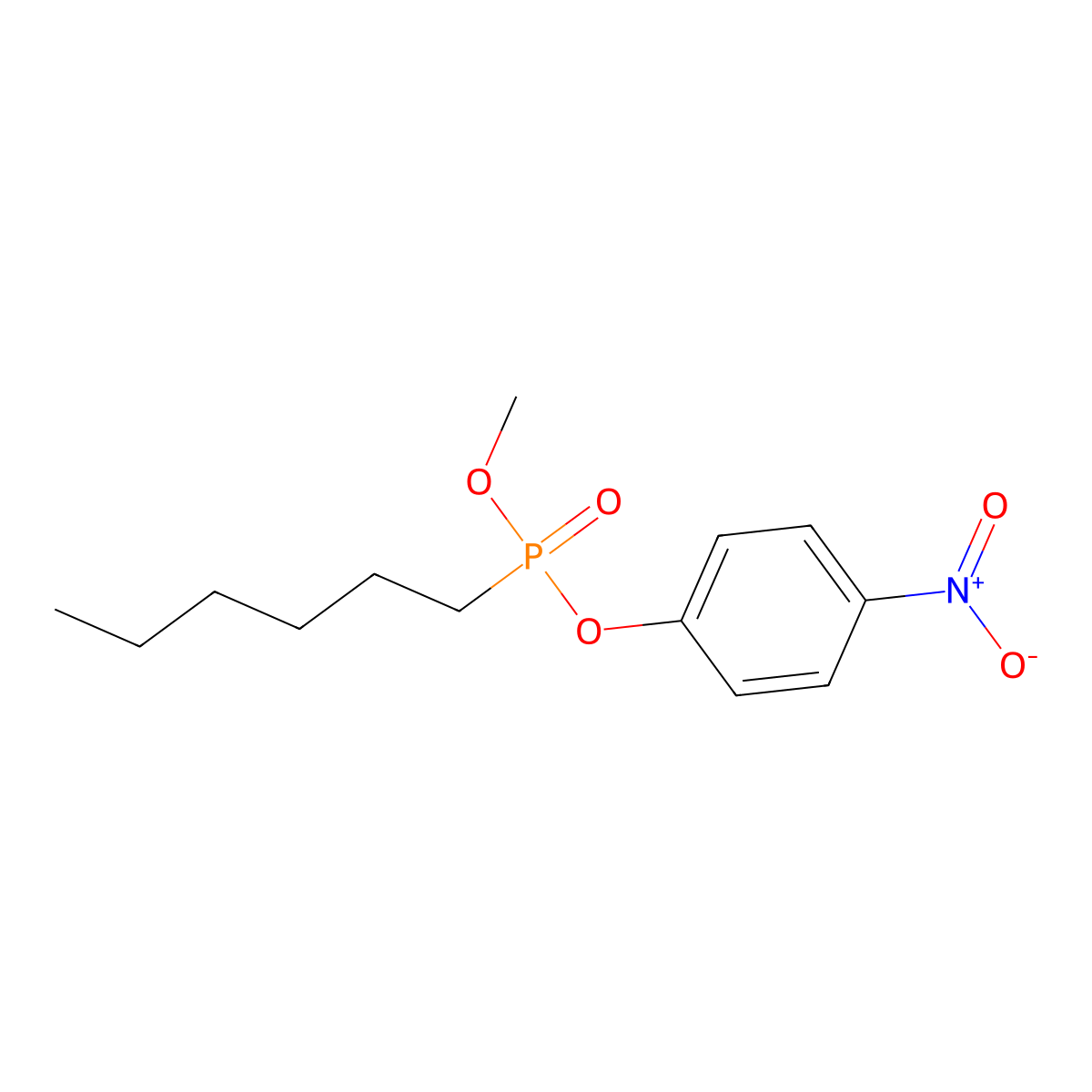 Methyl 4-nitrophenyl hexylphosphonate molecular structure, CAS 259827-72-0