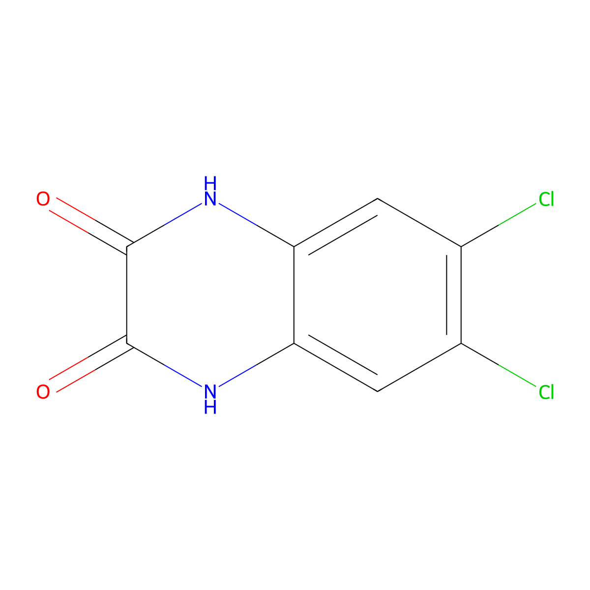 2,3-Dihydroxy-6,7-dichloroquinoxaline molecular structure, CAS 25983-13-5