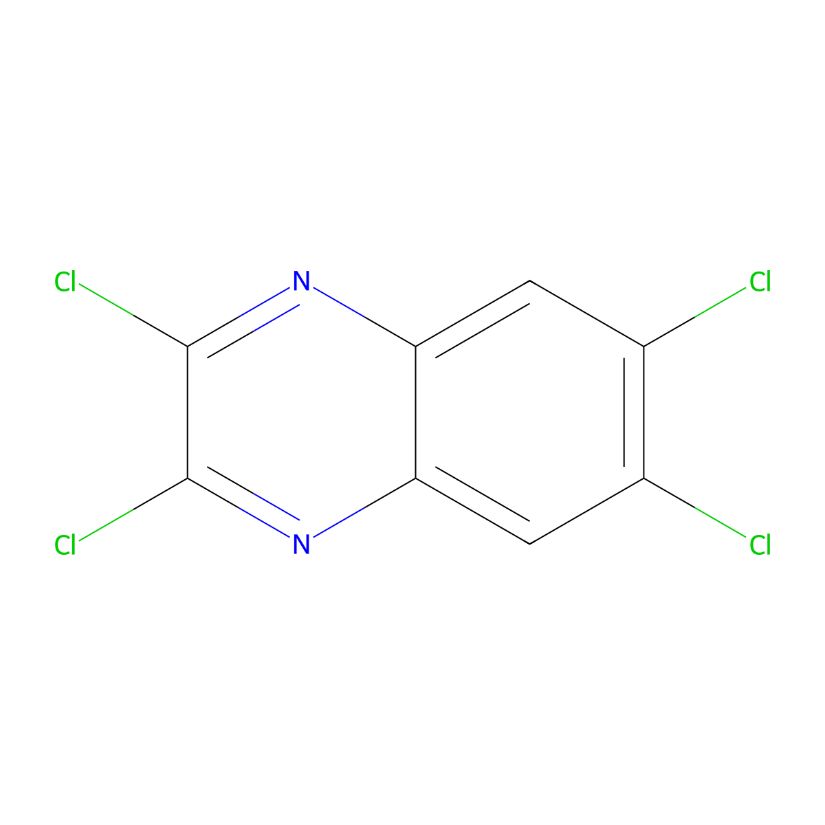 2,3,6,7-Tetrachloroquinoxaline molecular structure, CAS 25983-14-6