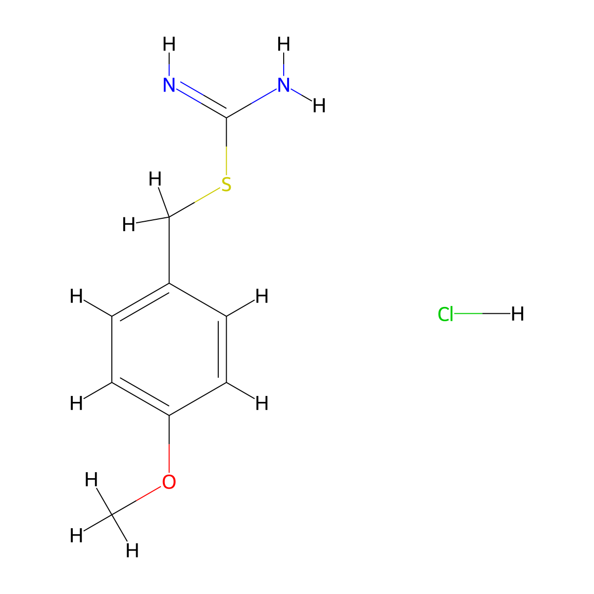 S-(4-Methoxybenzyl)isothiourea hydrochloride molecular structure, CAS 25985-08-4