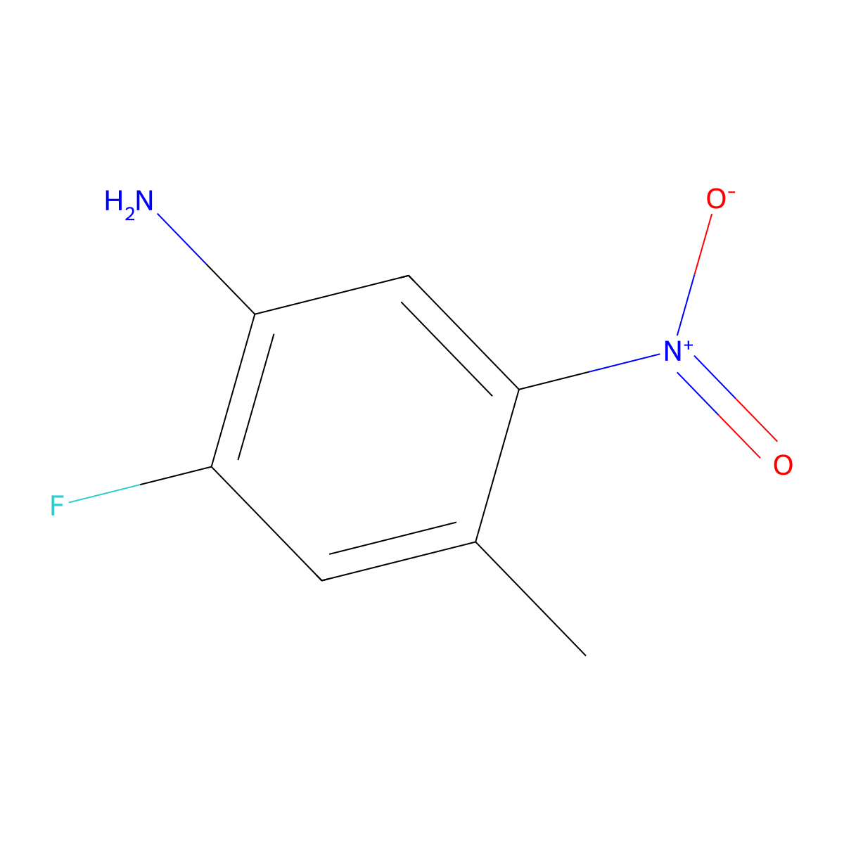 2-Fluoro-4-methyl-5-nitroaniline molecular structure, CAS 259860-00-9