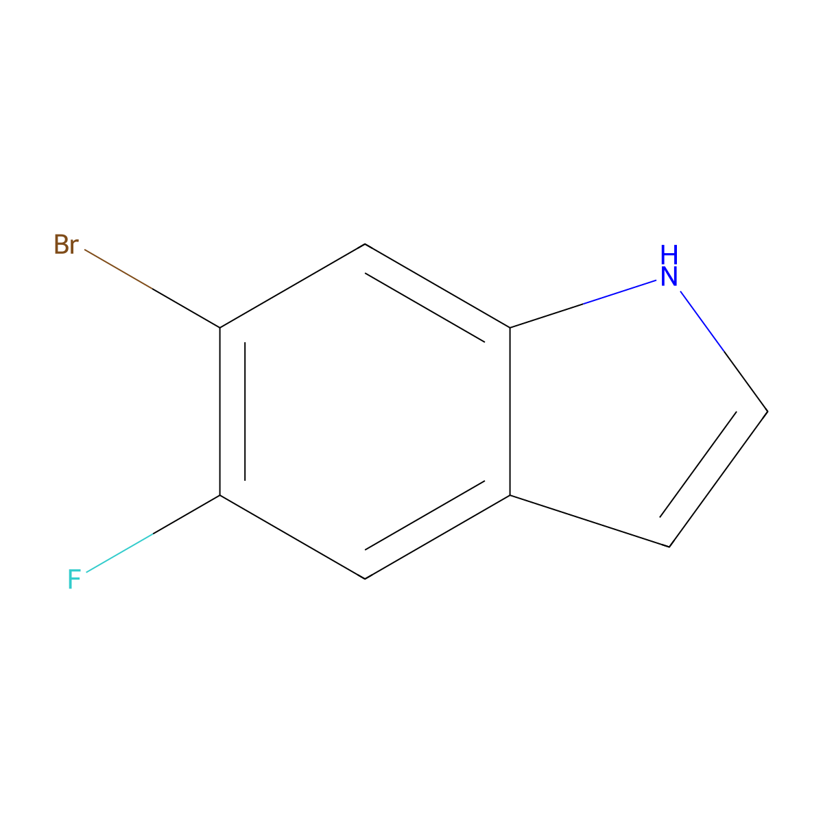 6-Bromo-5-fluoroindole molecular structure, CAS 259860-08-7