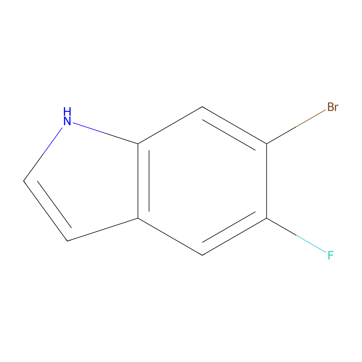 6-Bromo-5-fluoroindole molecular structure, CAS 259860-08-7