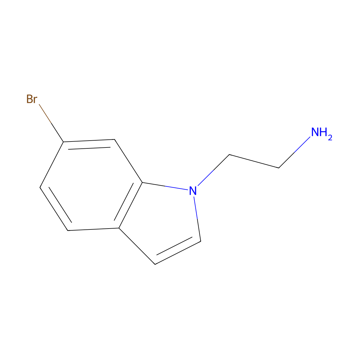 2-(6-bromo-1H-indol-1-yl)ethanamine molecular structure, CAS 259860-23-6