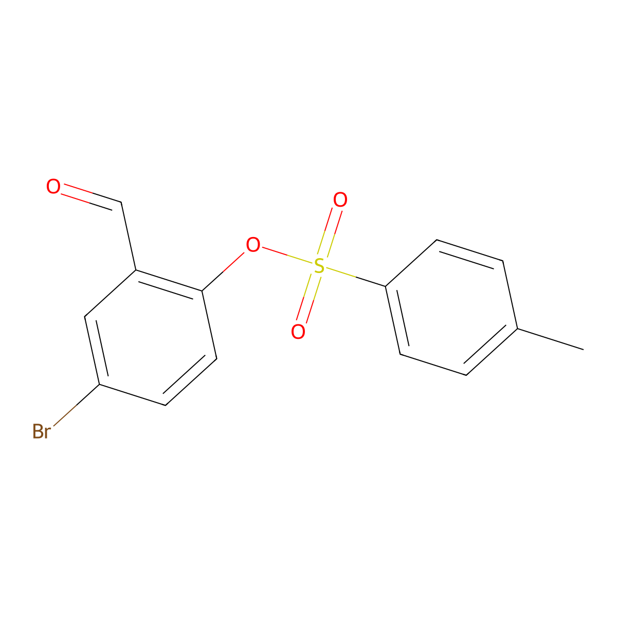 4-Bromo-2-formylphenyl 4-methylbenzenesulfonate molecular structure, CAS 259861-72-8