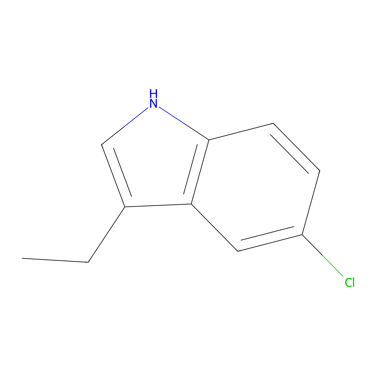 5-chloro-3-ethyl-1H-indole molecular structure, CAS 259865-75-3