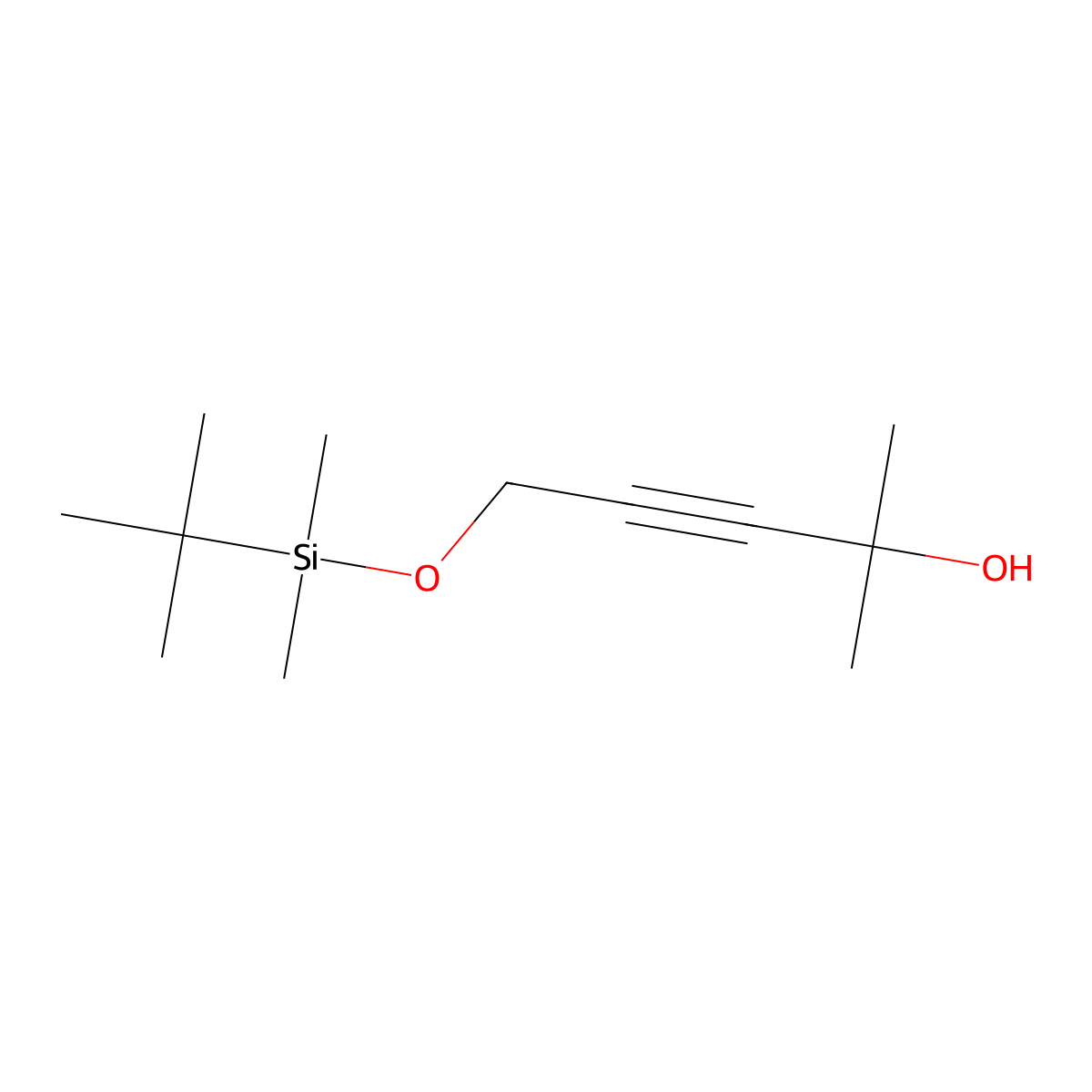 5-[[(1,1-dimethylethyl)dimethylsilyl]oxy]-2-methyl-3-Pentyn-2-ol molecular structure, CAS 259880-64-3