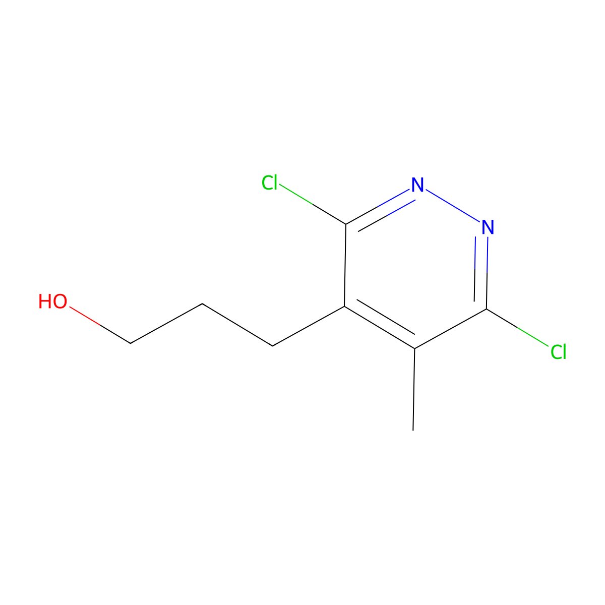 3-(3,6-Dichloro-5-methylpyridazin-4-yl)propan-1-ol molecular structure, CAS 2599104-69-3