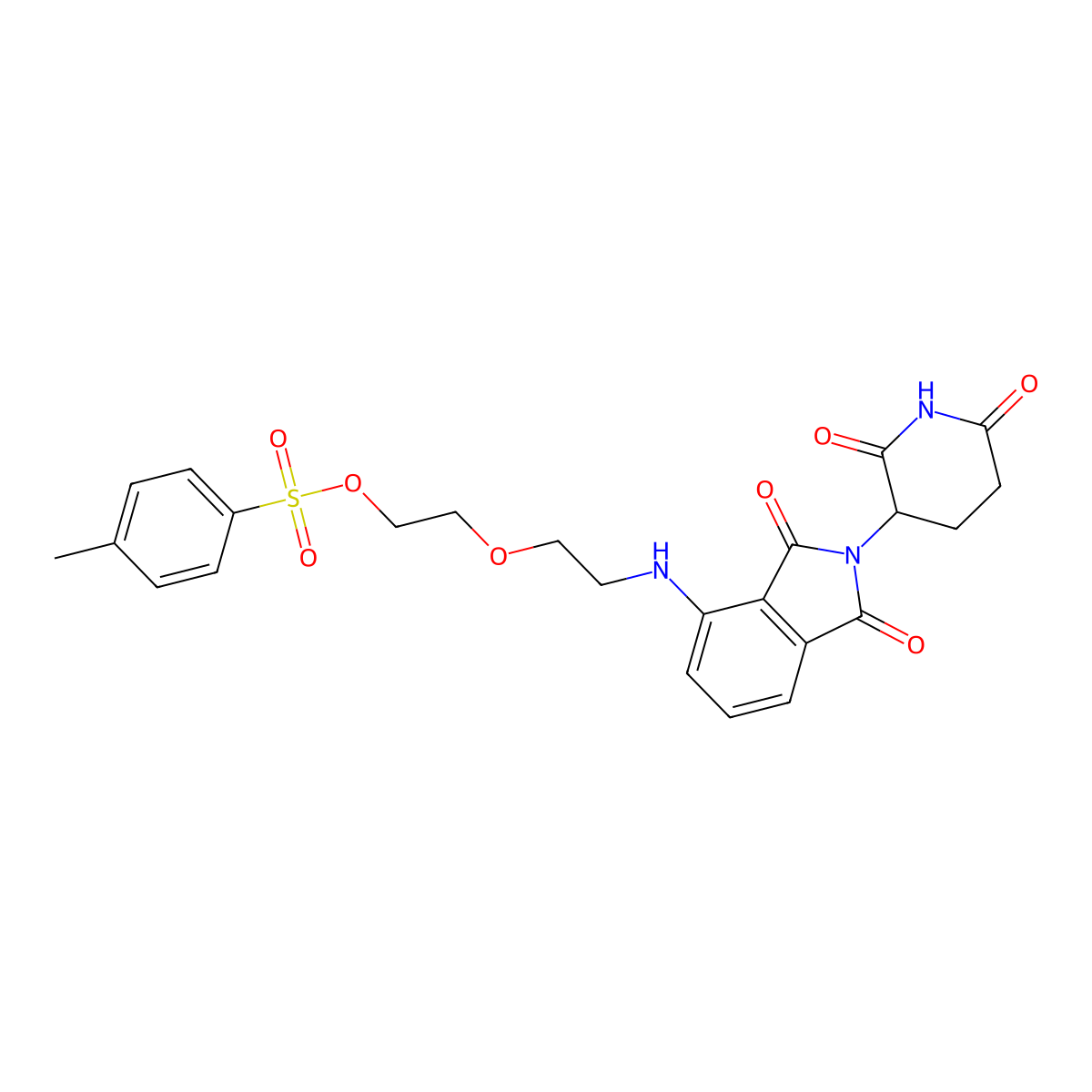 Pomalidomide-PEG2-Tos molecular structure, CAS 2599846-07-6