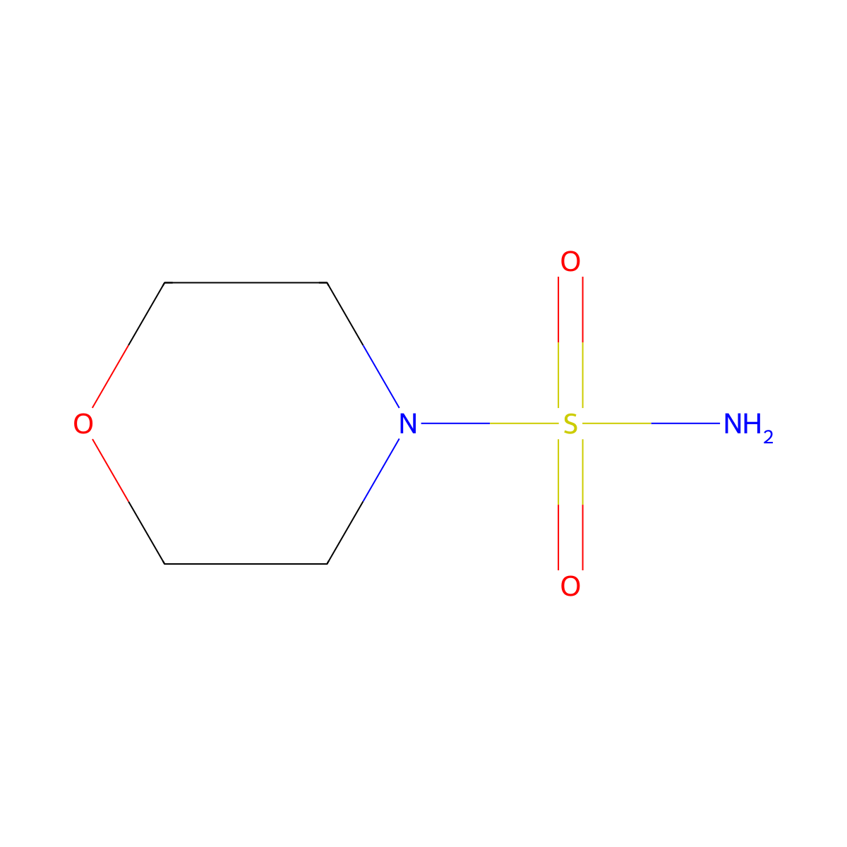 4-Morpholinesulfonamide molecular structure, CAS 25999-04-6