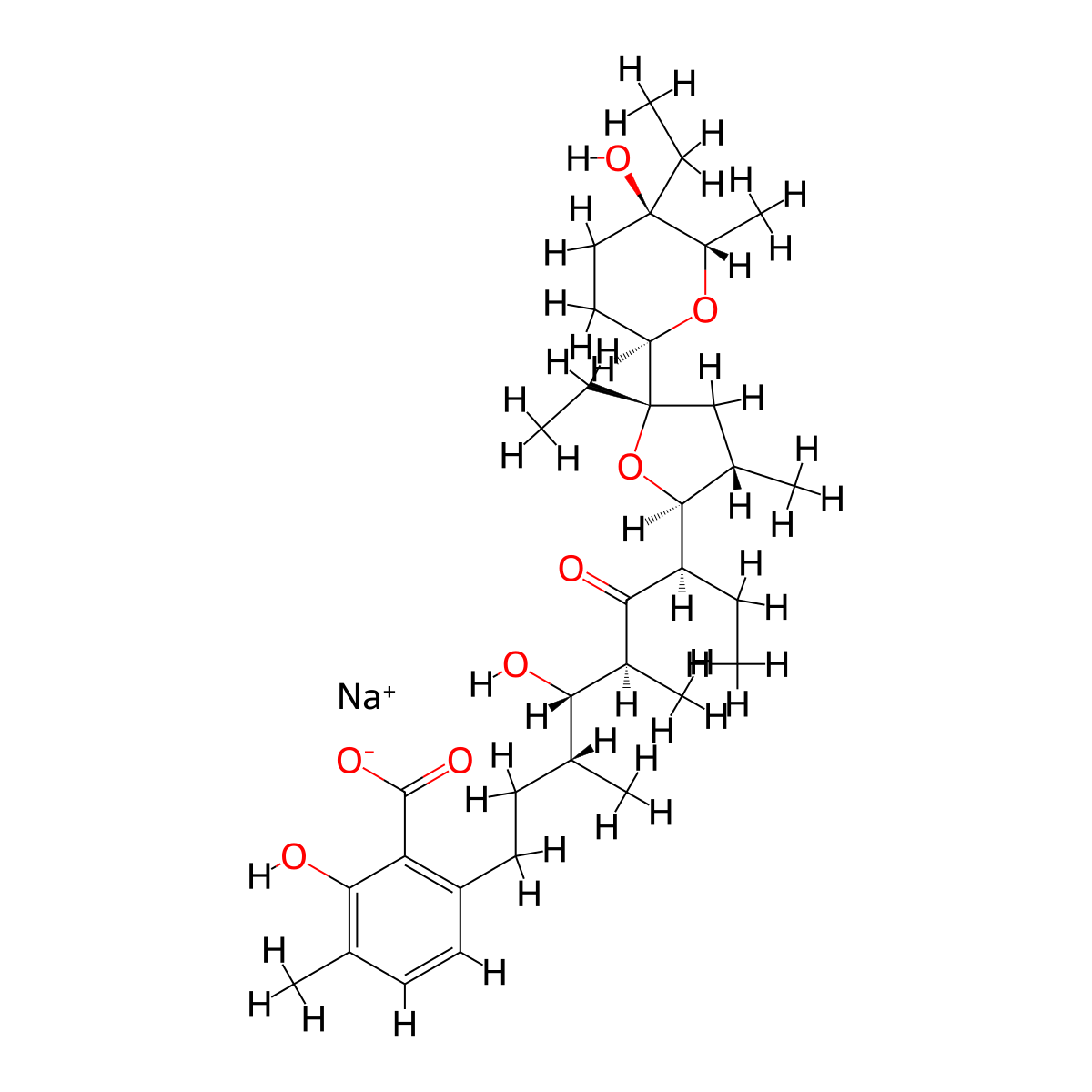 Lasalocid Sodium molecular structure, CAS 25999-20-6