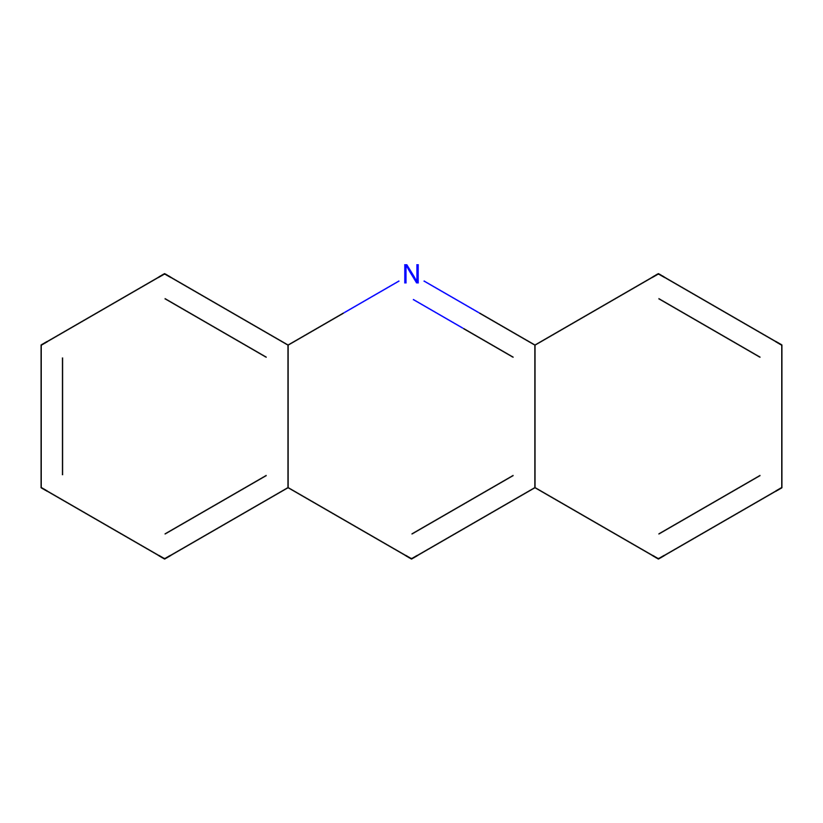 Acridine molecular structure, CAS 260-94-6