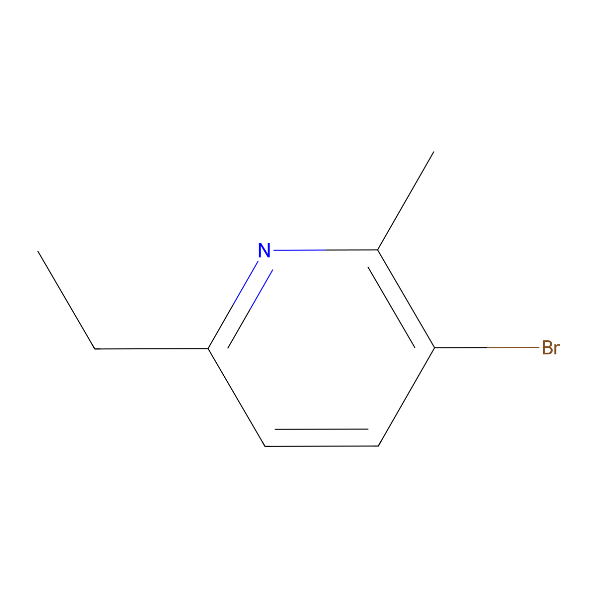 3-bromo-6-ethyl-2-methylPyridine molecular structure, CAS 2600399-07-1