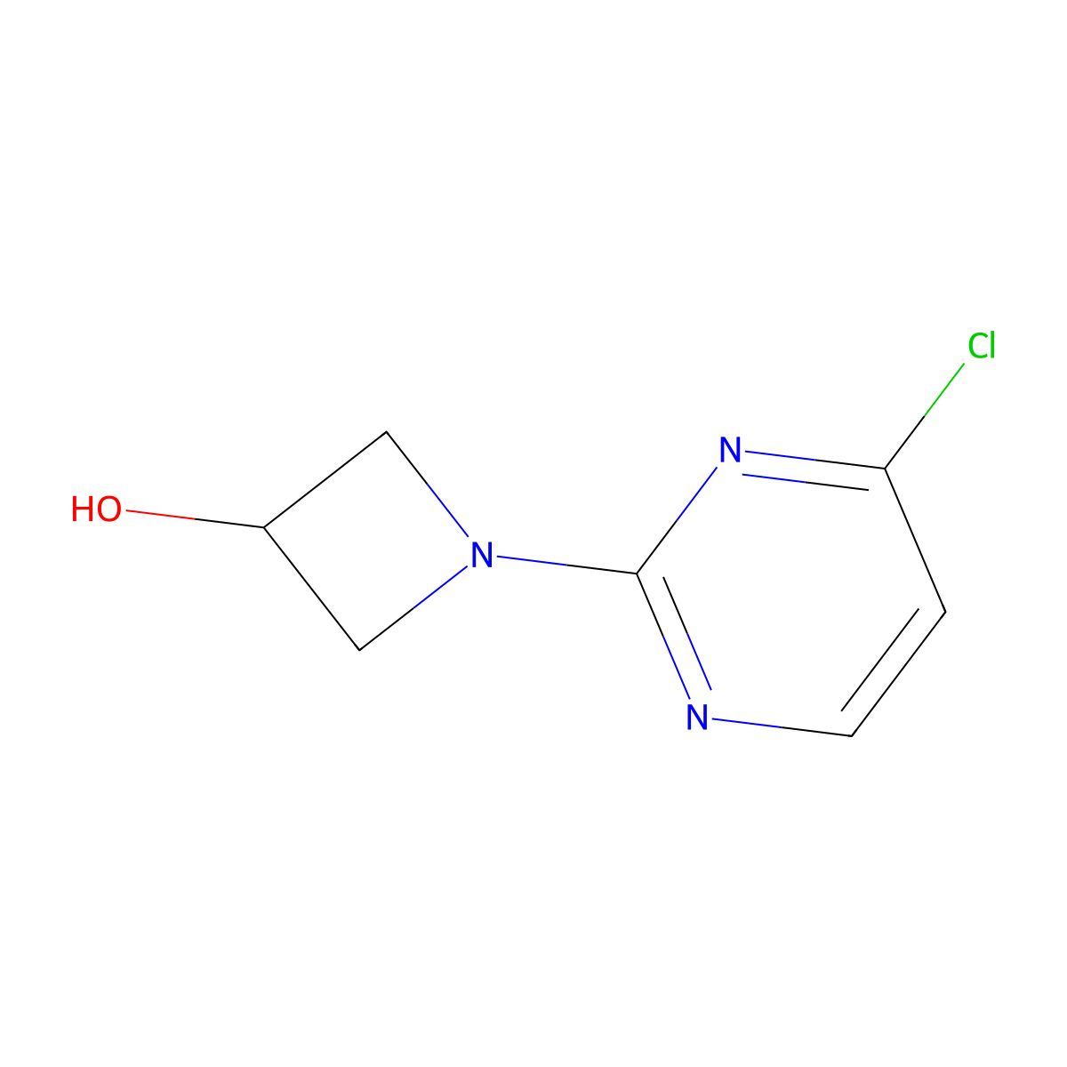 1-(4-Chloropyrimidin-2-yl)azetidin-3-ol molecular structure, CAS 2600399-89-9