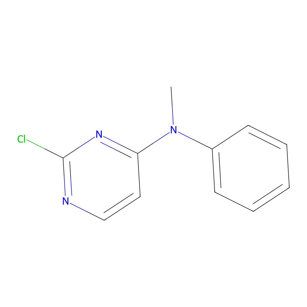 2-chloro-N-methyl-N-phenylpyrimidin-4-amine molecular structure, CAS 260046-19-3