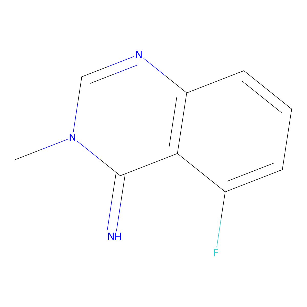 5-fluoro-3-methylquinazolin-4(3H)-imine molecular structure, CAS 260047-05-0