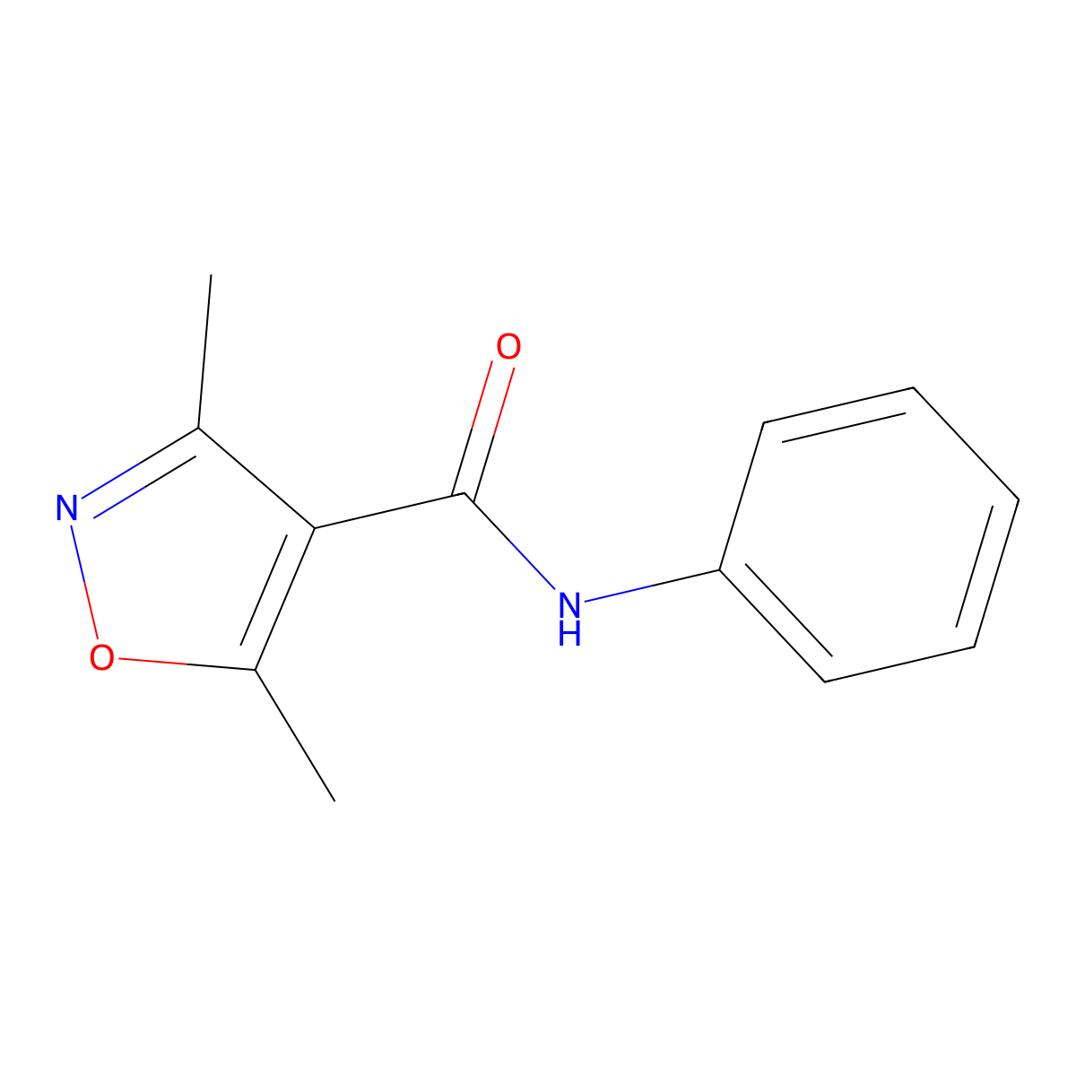 3,5-dimethyl-N-phenyl-1,2-oxazole-4-carboxamide molecular structure, CAS 260047-11-8