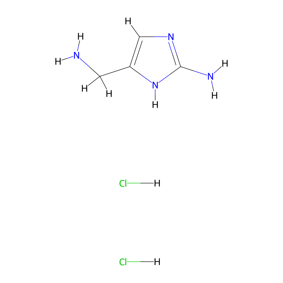 4-Aminomethyl-1h-imidazol-2-ylamine dihydrochloride molecular structure, CAS 260051-85-2