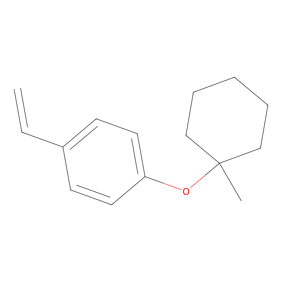 1-((1-Methylcyclohexyl)oxy)-4-vinylbenzene molecular structure, CAS 260059-07-2