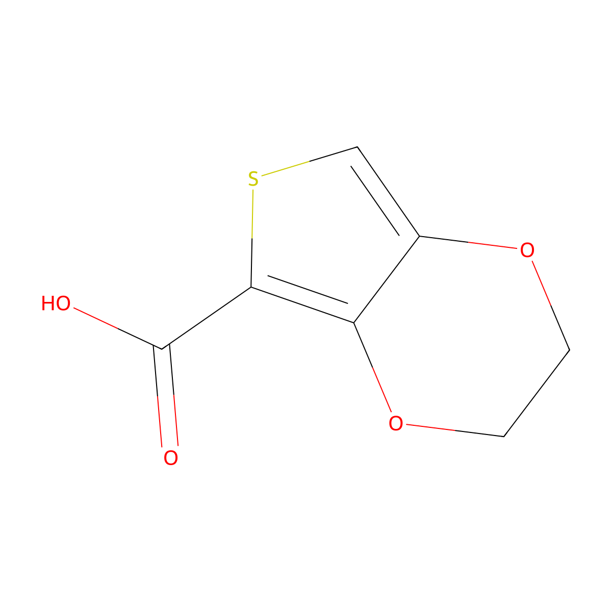 2,3-Dihydrothieno(3,4-b)(1,4)dioxine-5-carboxylic acid molecular structure, CAS 260063-21-6