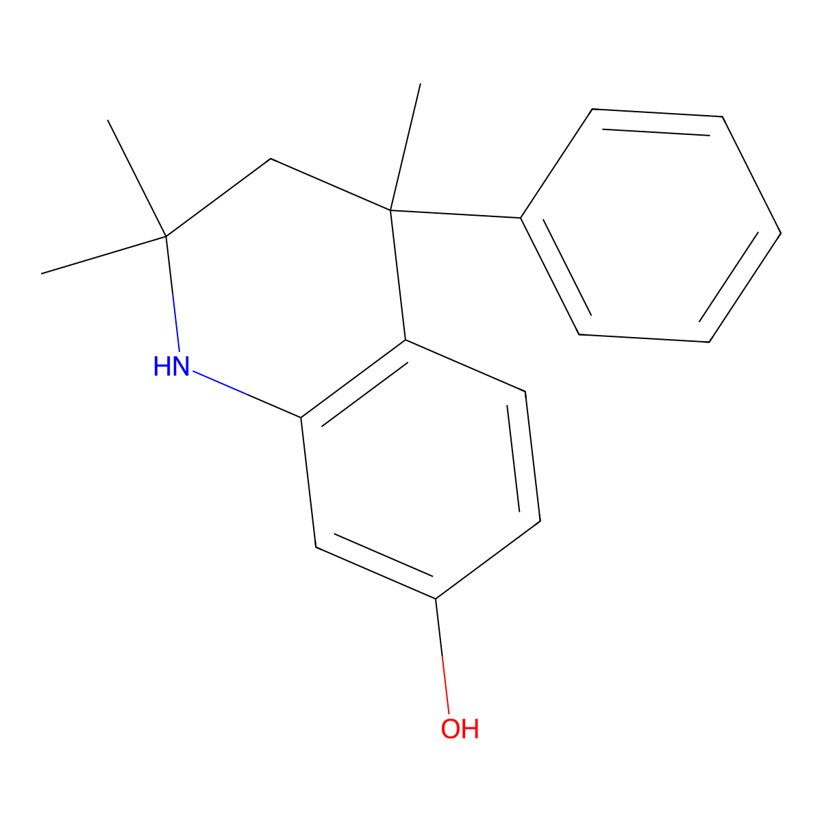 2,2,4-Trimethyl-4-phenyl-1,2,3,4-tetrahydroquinolin-7-ol molecular structure, CAS 2600649-99-6