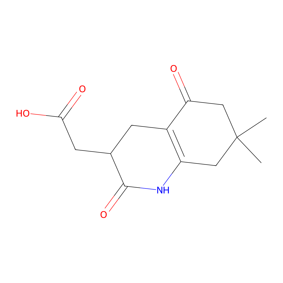 (7,7-Dimethyl-2,5-dioxo-1,2,3,4,5,6,7,8-octahydroquinolin-3-yl)acetic acid molecular structure, CAS 2600650-27-7