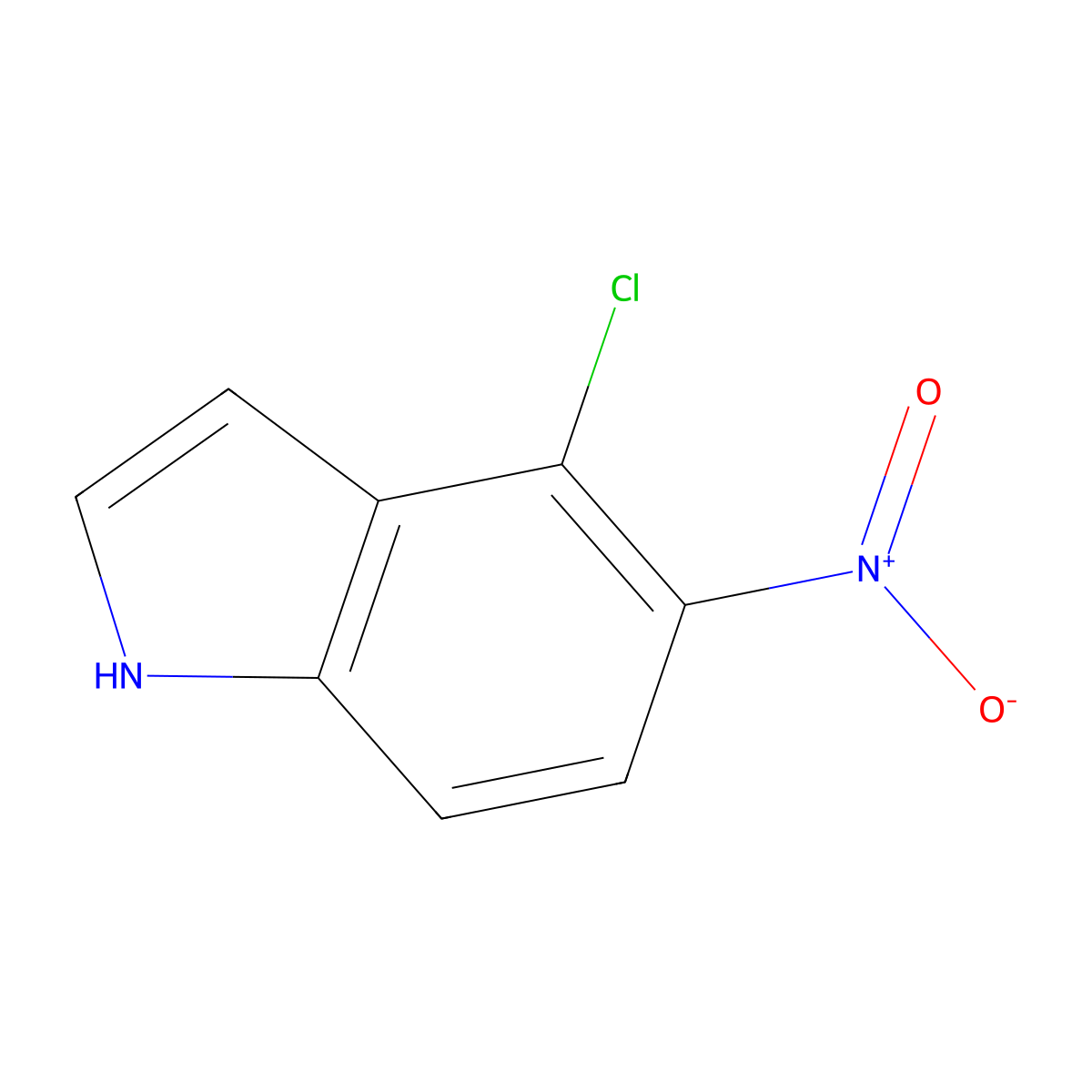 4-Chloro-5-nitro-1H-indole molecular structure, CAS 2600728-83-2