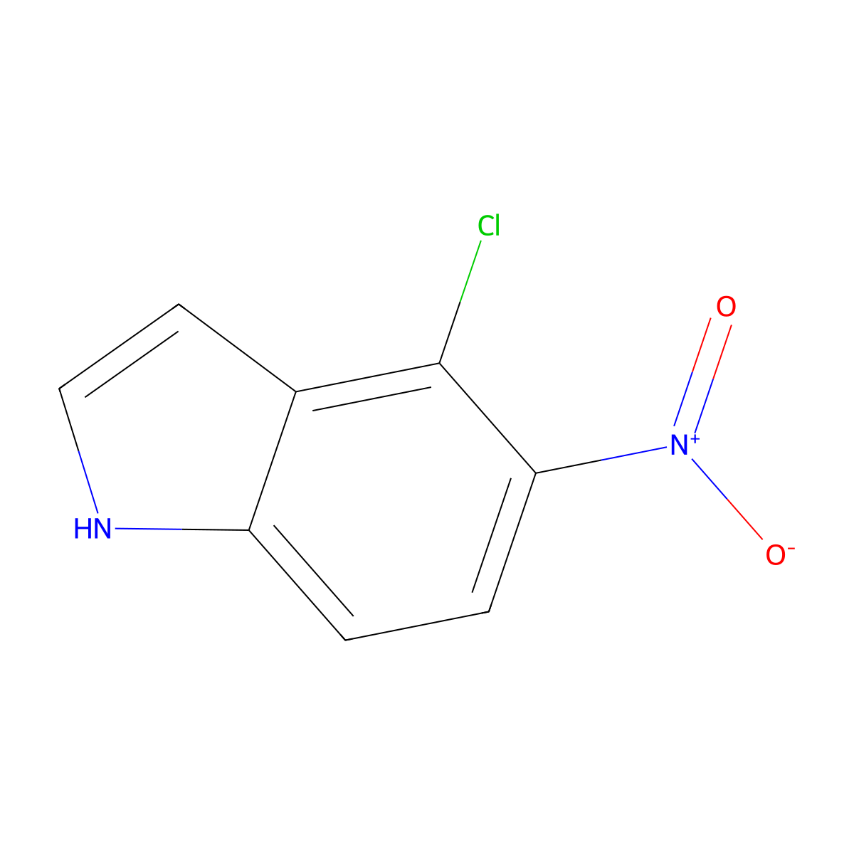 4-Chloro-5-nitro-1H-indole molecular structure, CAS 2600728-83-2