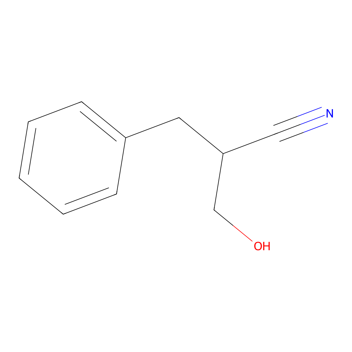 2-Benzyl-3-hydroxypropanenitrile molecular structure, CAS 2601-10-7