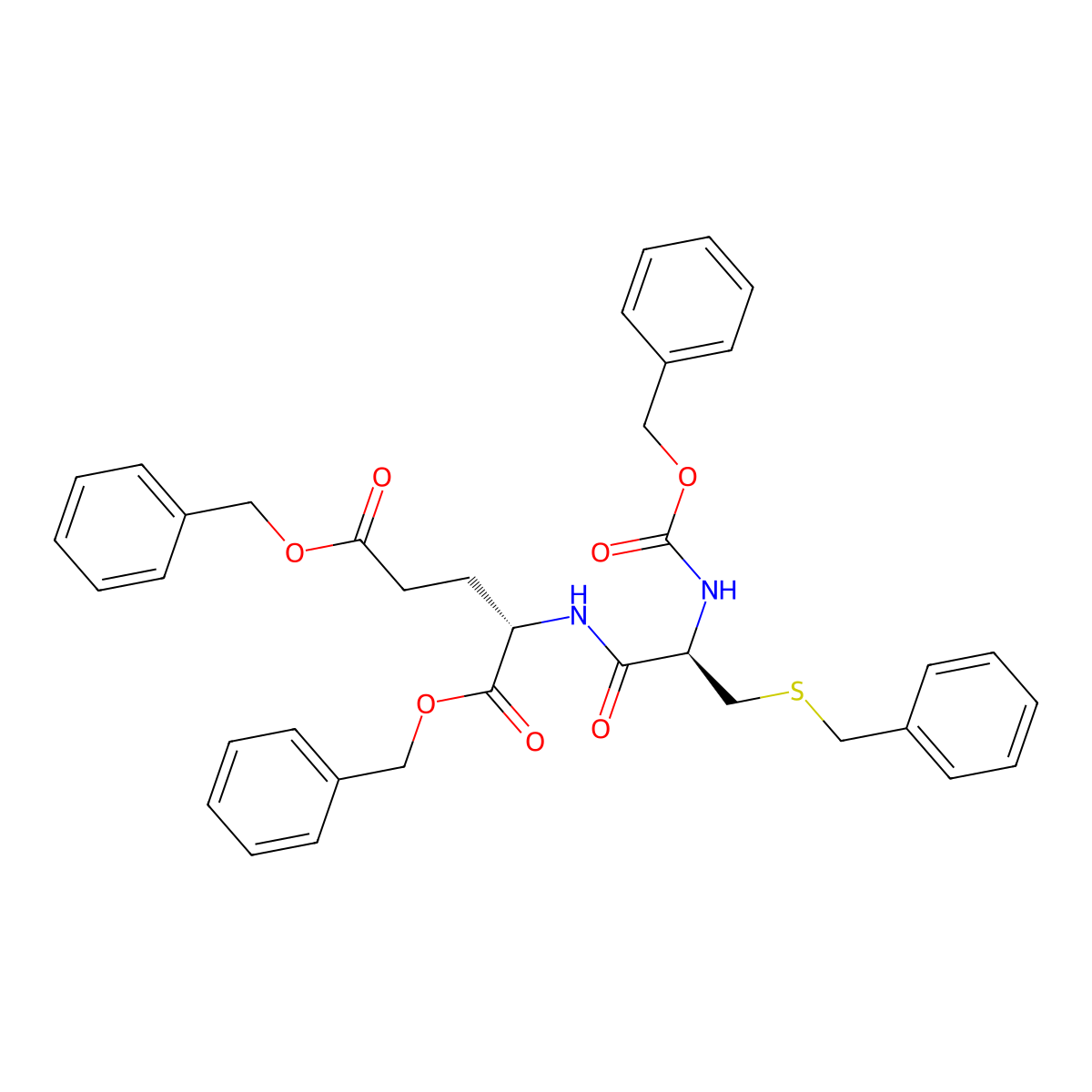 Cbz-Cys(Bzl)-Glu(OBzl)-OBzl molecular structure, CAS 2601-49-2