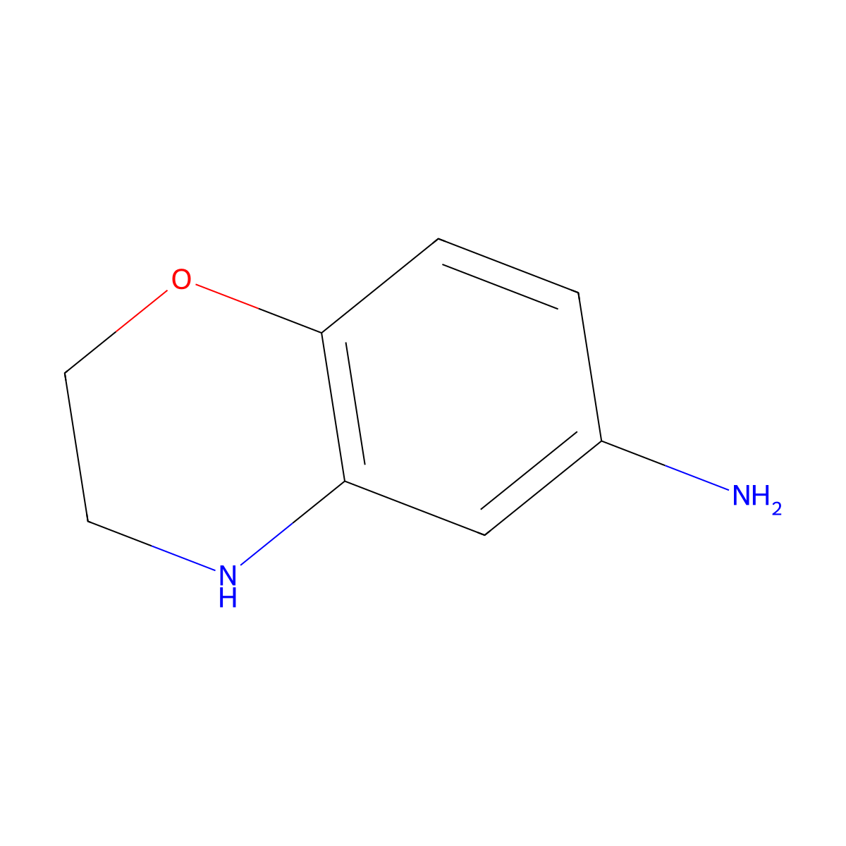 3,4-Dihydro-2H-1,4-benzoxazin-6-amine molecular structure, CAS 26011-57-4