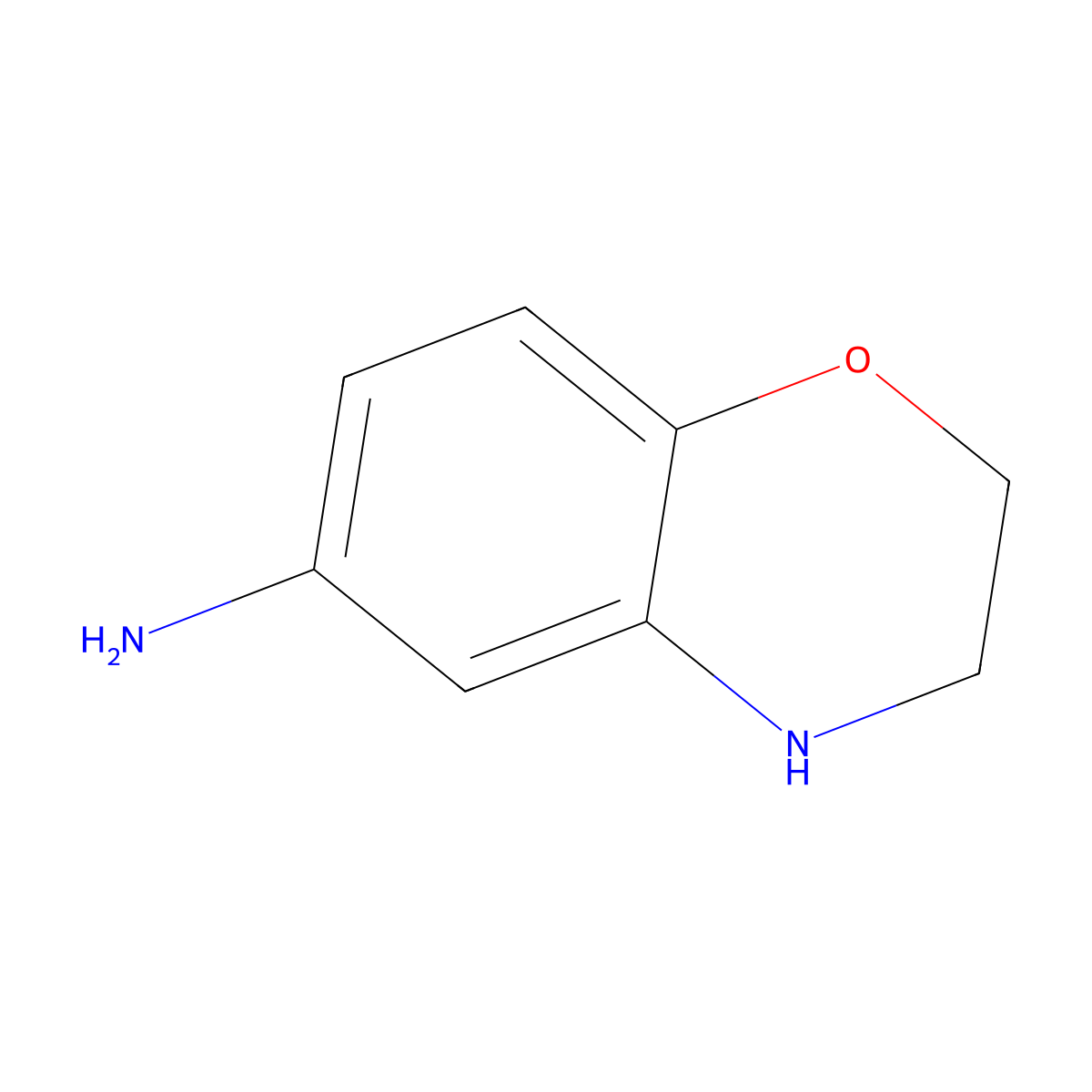 3,4-Dihydro-2H-1,4-benzoxazin-6-amine molecular structure, CAS 26011-57-4