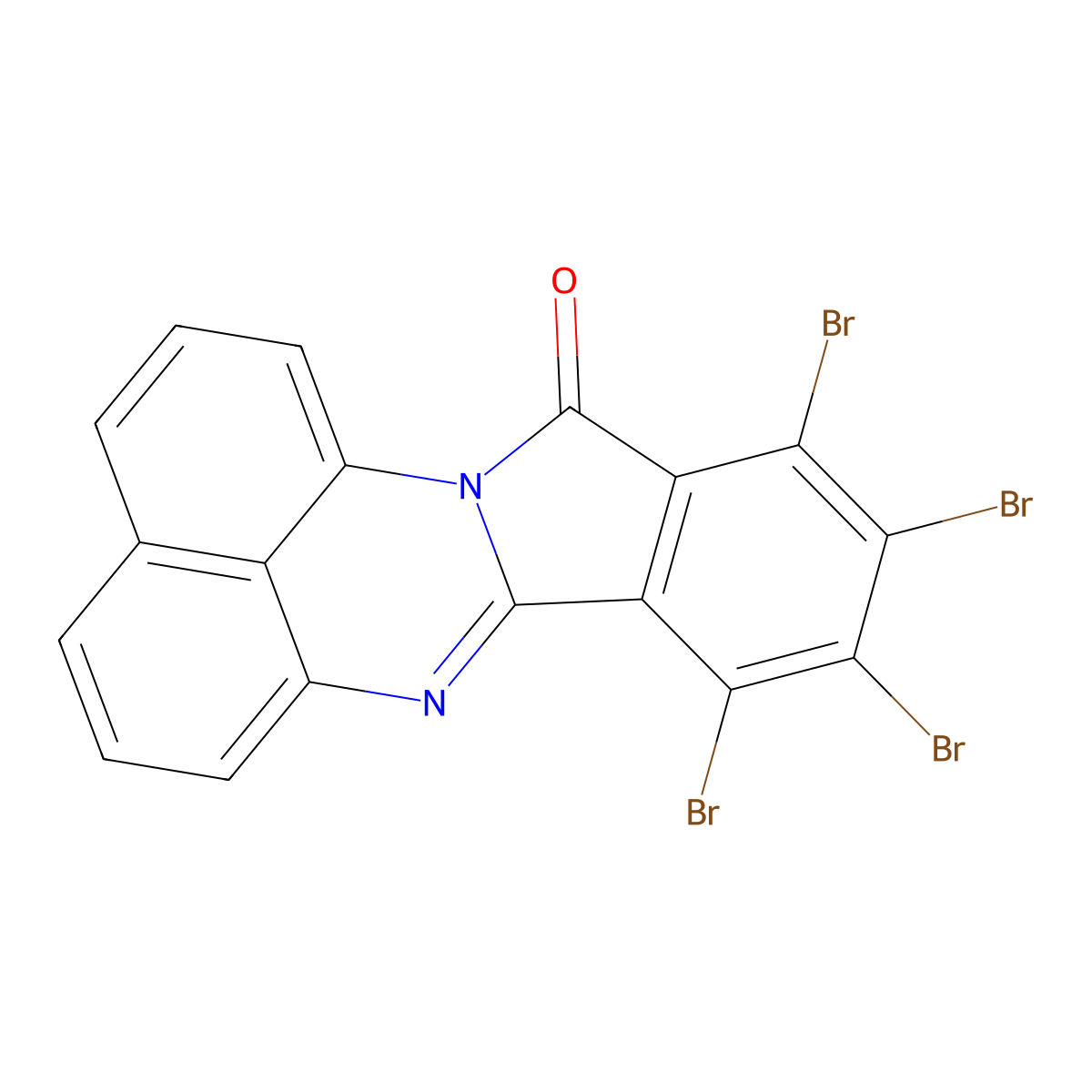 8,9,10,11-tetrabromo-12H-phthaloperin-12-one molecular structure, CAS 26011-65-4