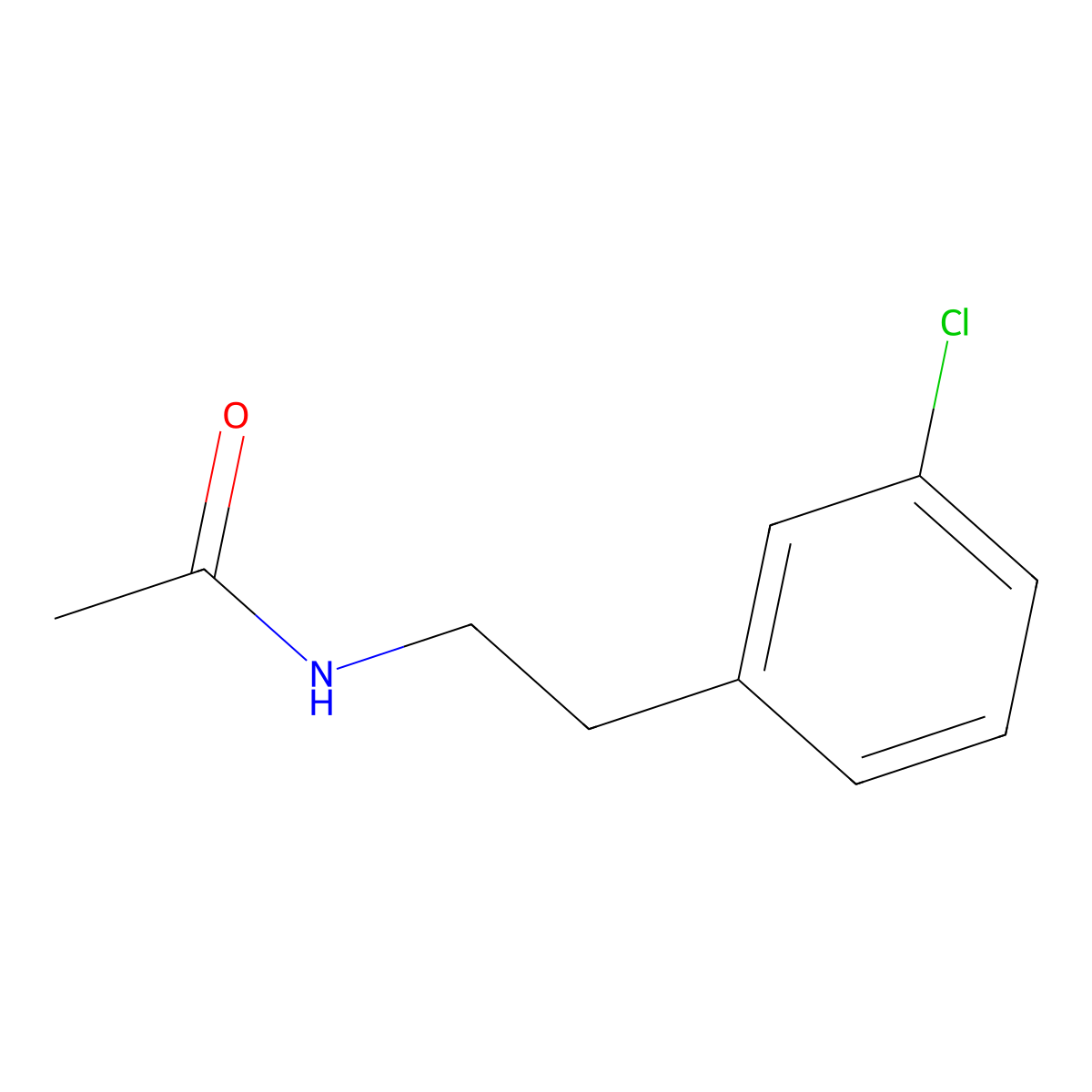 N-[2-(3-chlorophenyl)ethyl]acetamide molecular structure, CAS 26011-71-2