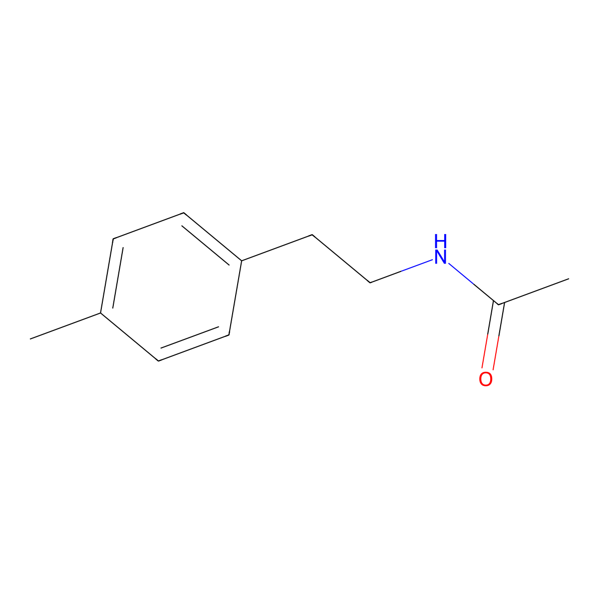 Acetamide, N-(2-(4-methylphenyl)ethyl)- molecular structure, CAS 26011-73-4