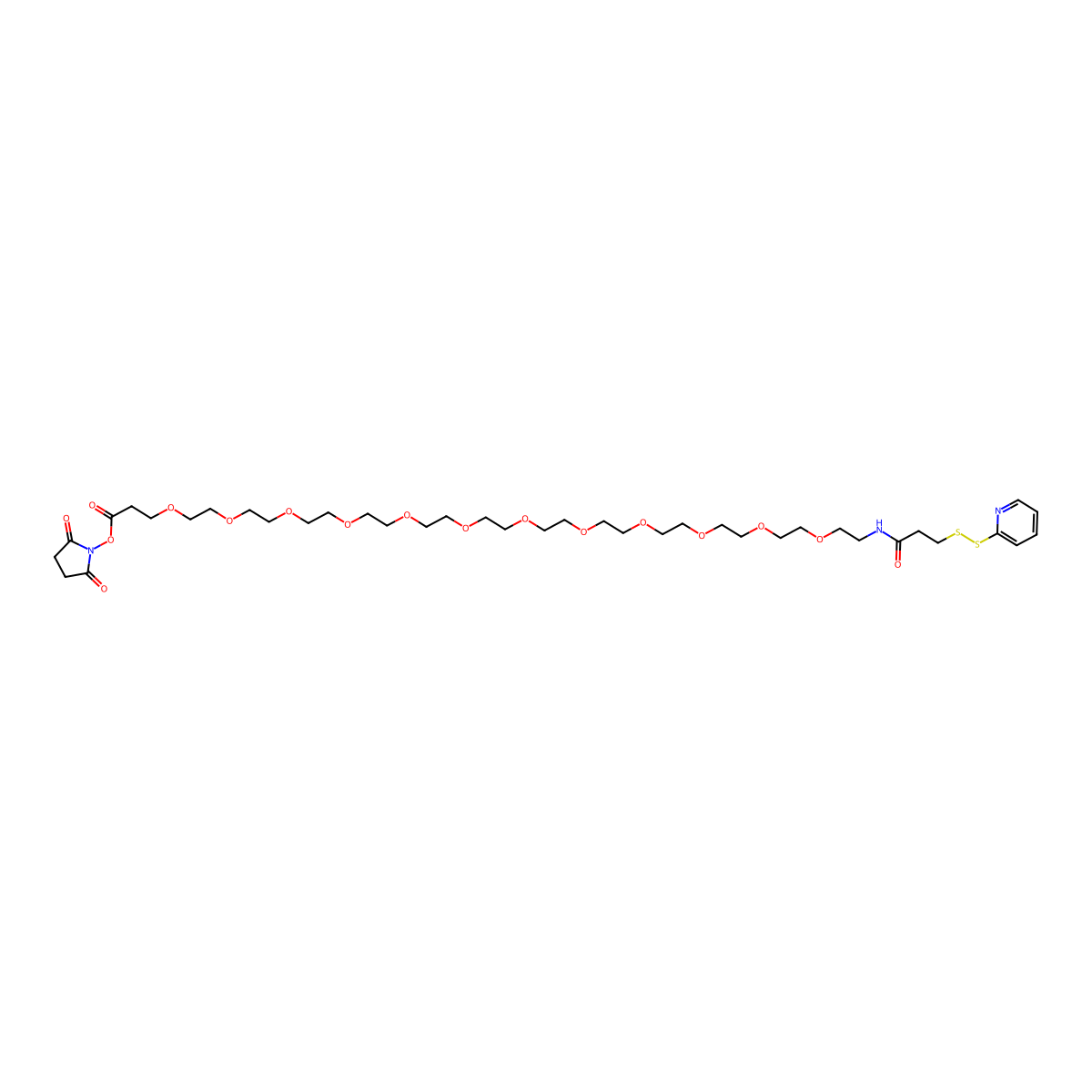 SPDP-PEG12-NHS ester molecular structure, CAS 2601437-72-1