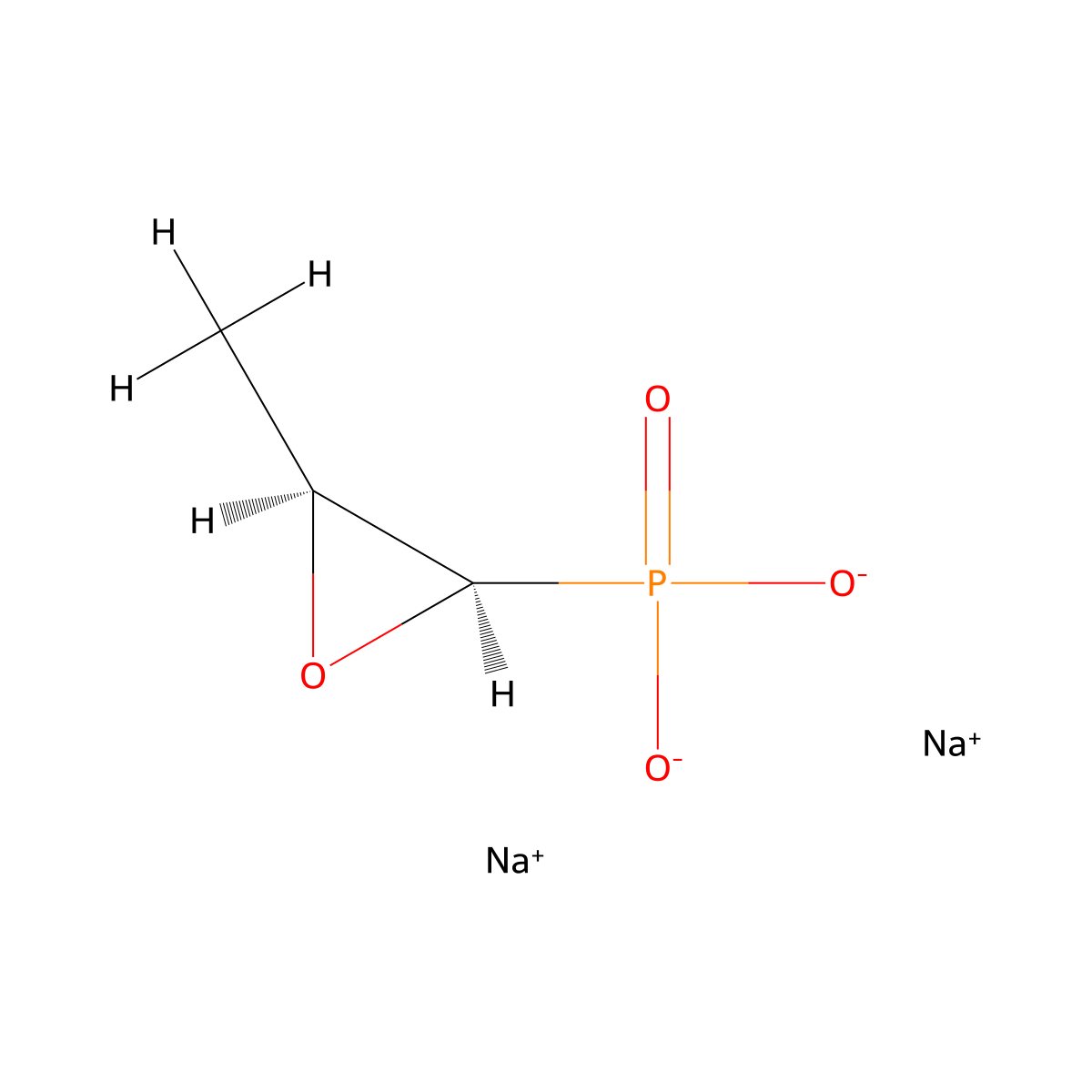Fosfomycin Sodium molecular structure, CAS 26016-99-9