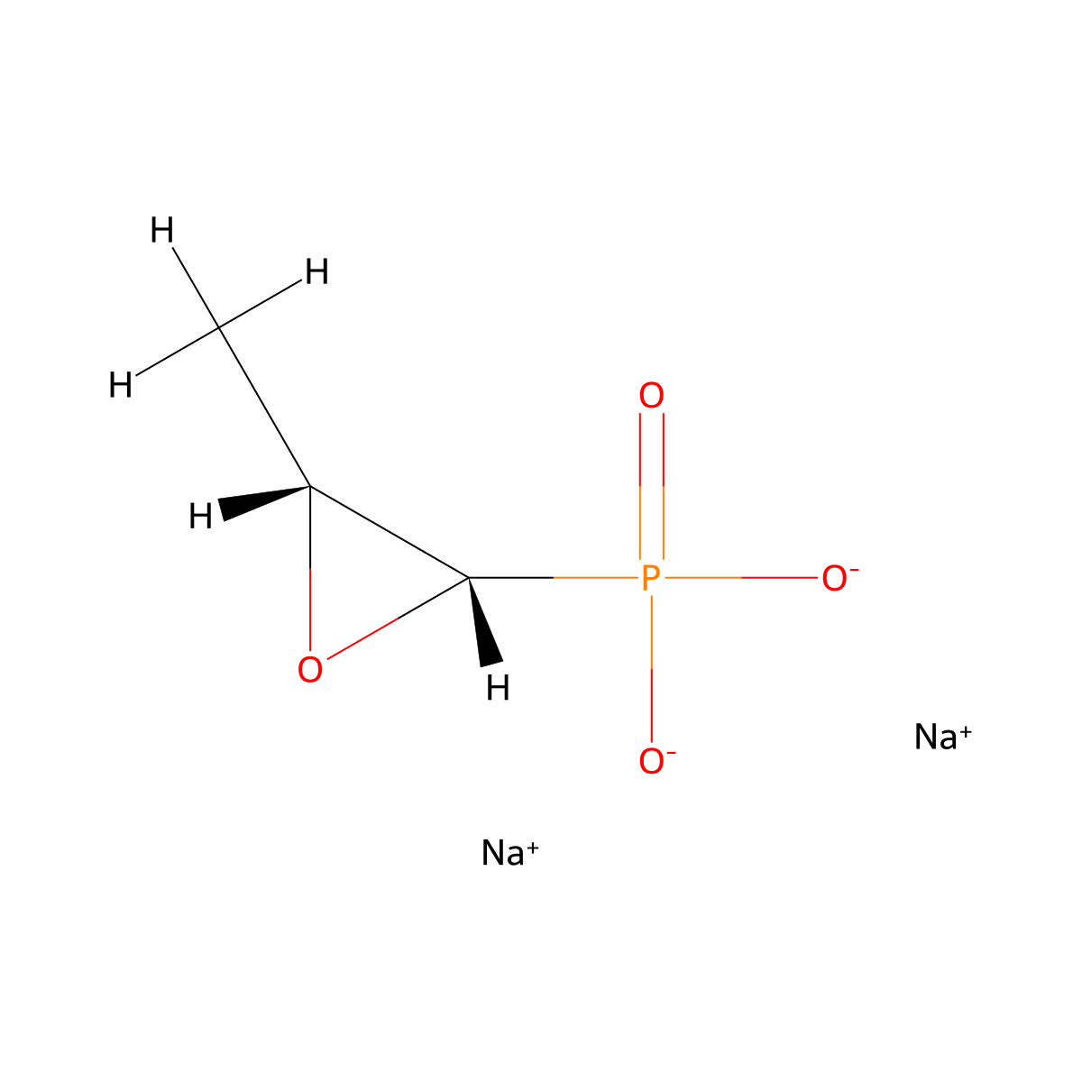 disodium;[(2S,3R)-3-methyloxiran-2-yl]-dioxido-oxo-lambda5-phosphane molecular structure, CAS 26017-01-6