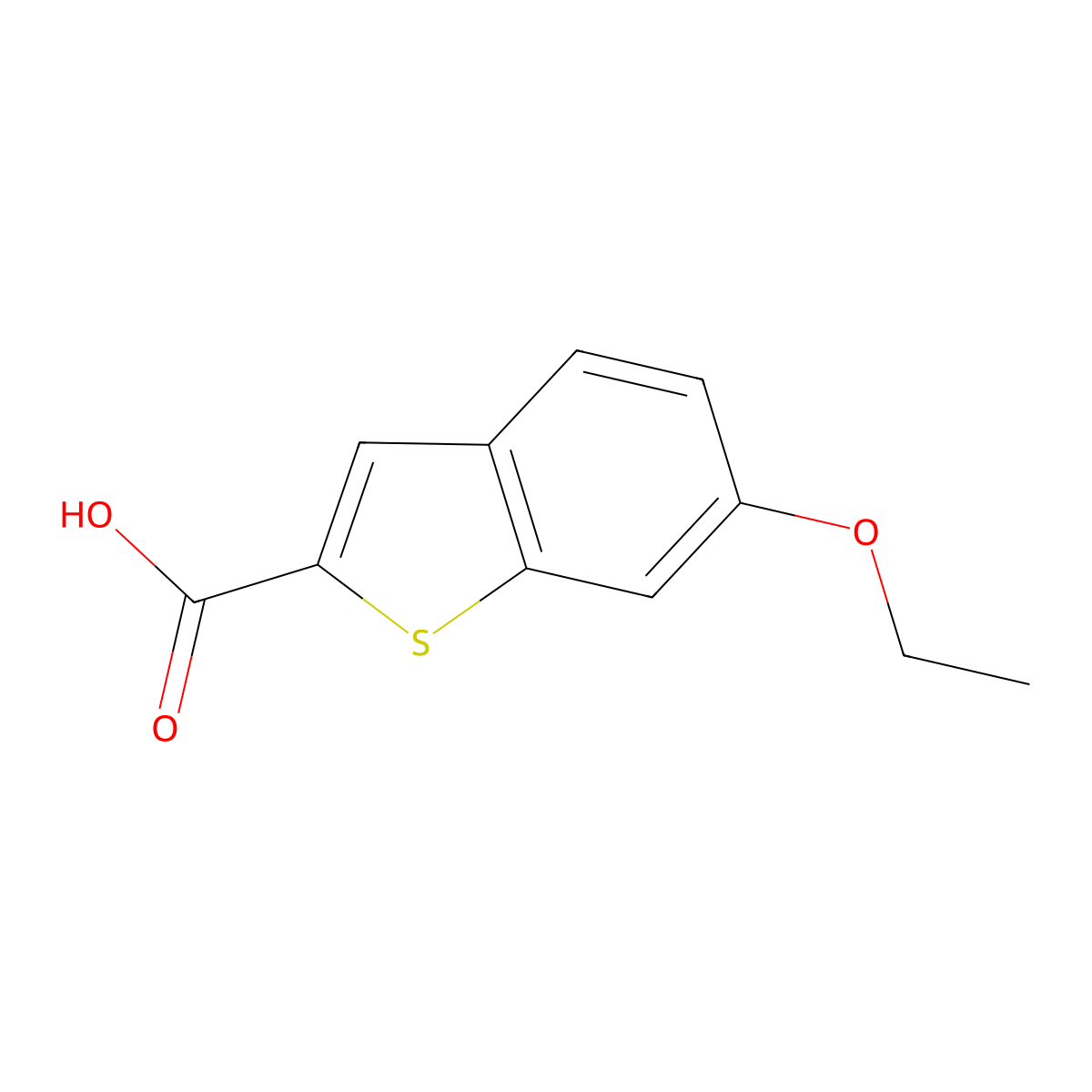 6-Ethoxybenzo[b]thiophene-2-carboxylic acid molecular structure, CAS 26018-79-1