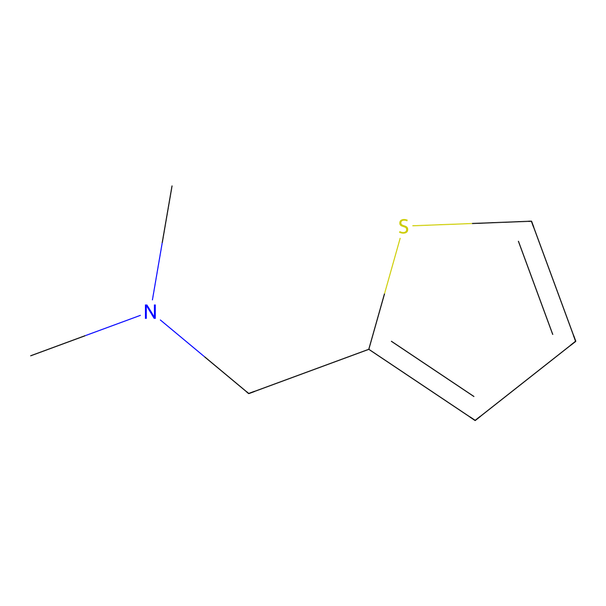 N,N-Dimethyl-1-(thiophen-2-yl)methanamine molecular structure, CAS 26019-17-0