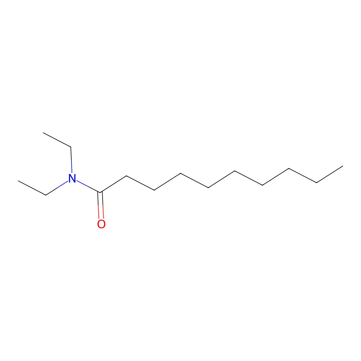 N,N-Diethyldecanamide molecular structure, CAS 2602-61-1