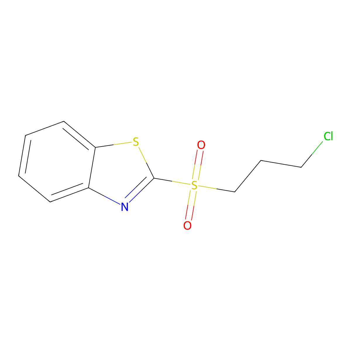 2-(3-Chloropropanesulfonyl)-1,3-benzothiazole molecular structure, CAS 2602-79-1