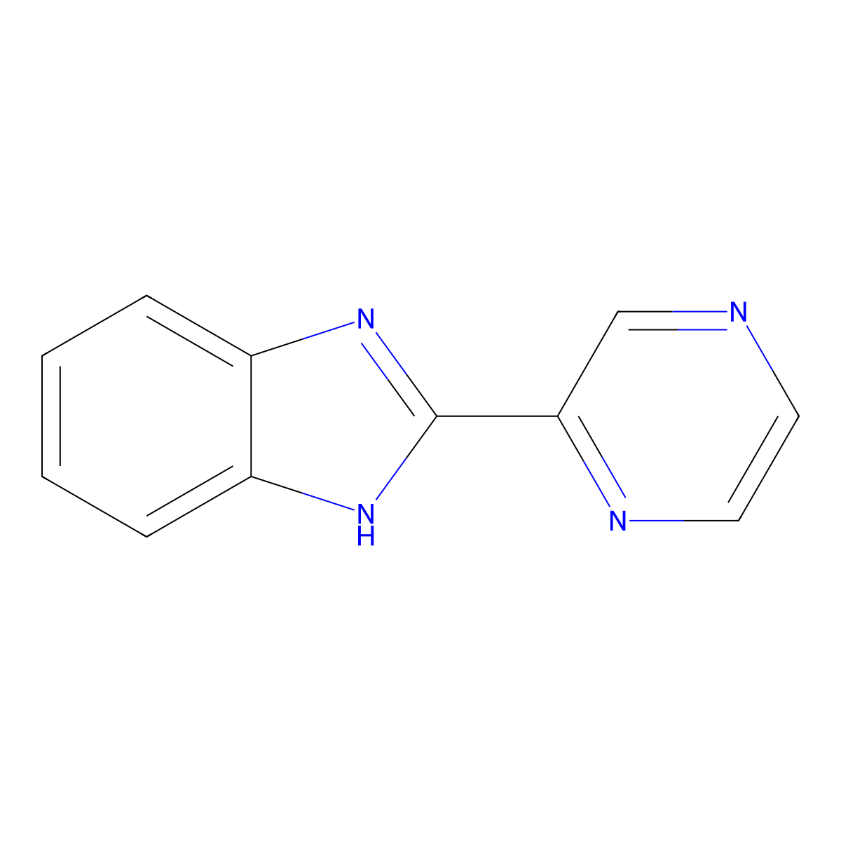 2-Pyrazinylbenzimidazole molecular structure, CAS 2602-88-2