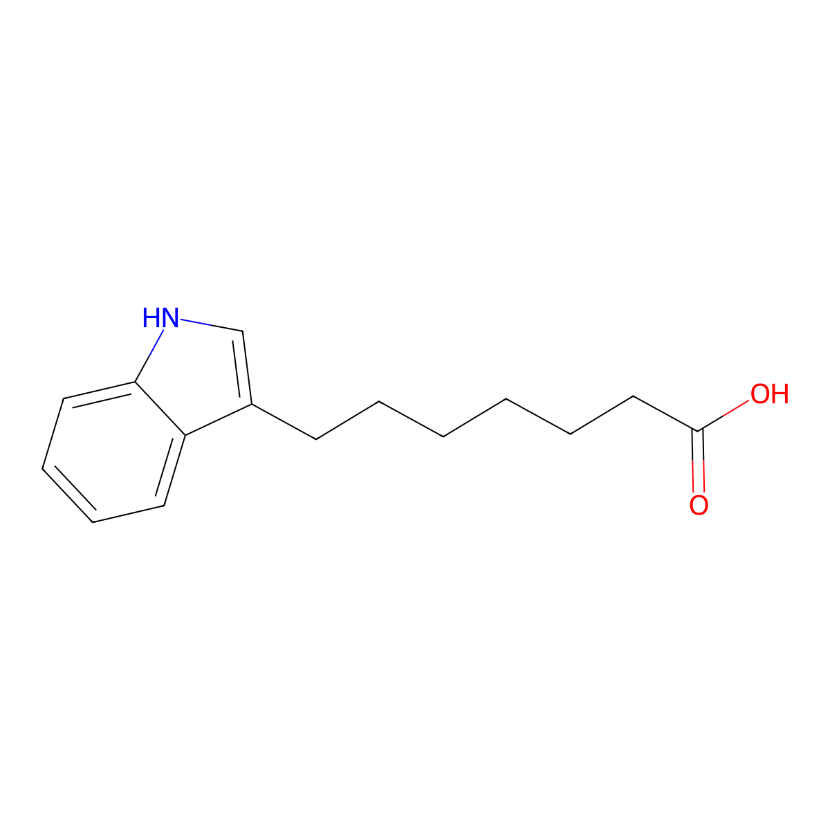 7-(1H-indol-3-yl)heptanoic acid molecular structure, CAS 26020-37-1